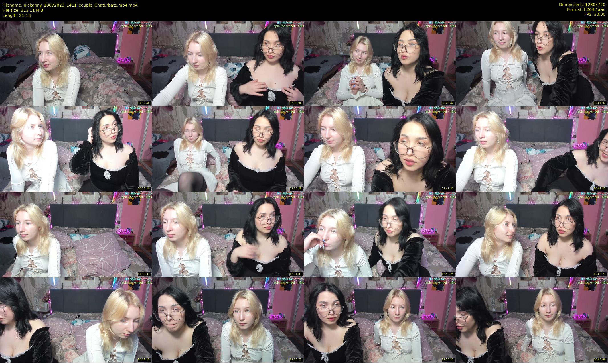 nickanny — 22 minute Chaturbate couple cam show recording, 720p, Jul 18, 2023