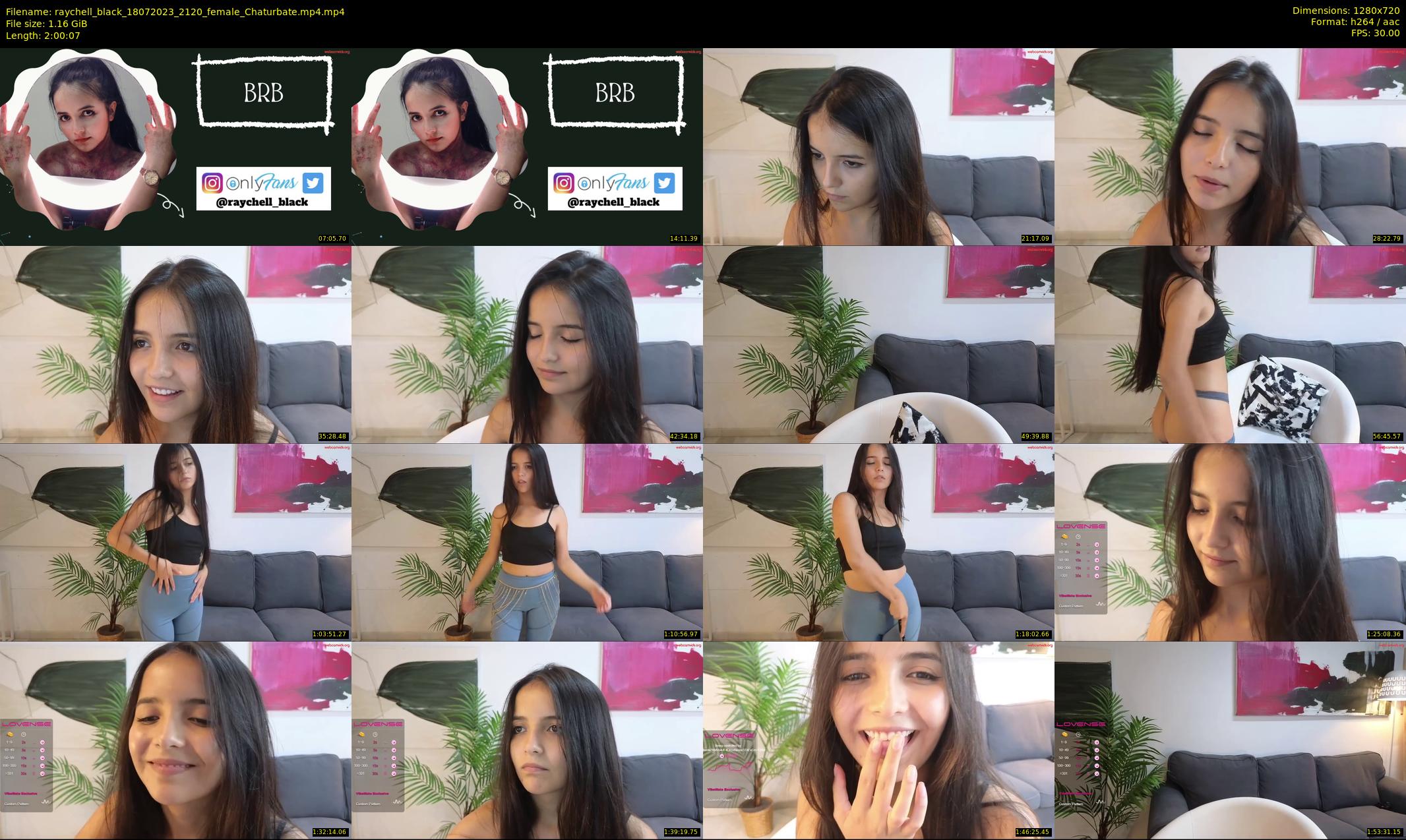 raychell_black — 121 minute Chaturbate female cam show recording, 720p, Jul 18, 2023