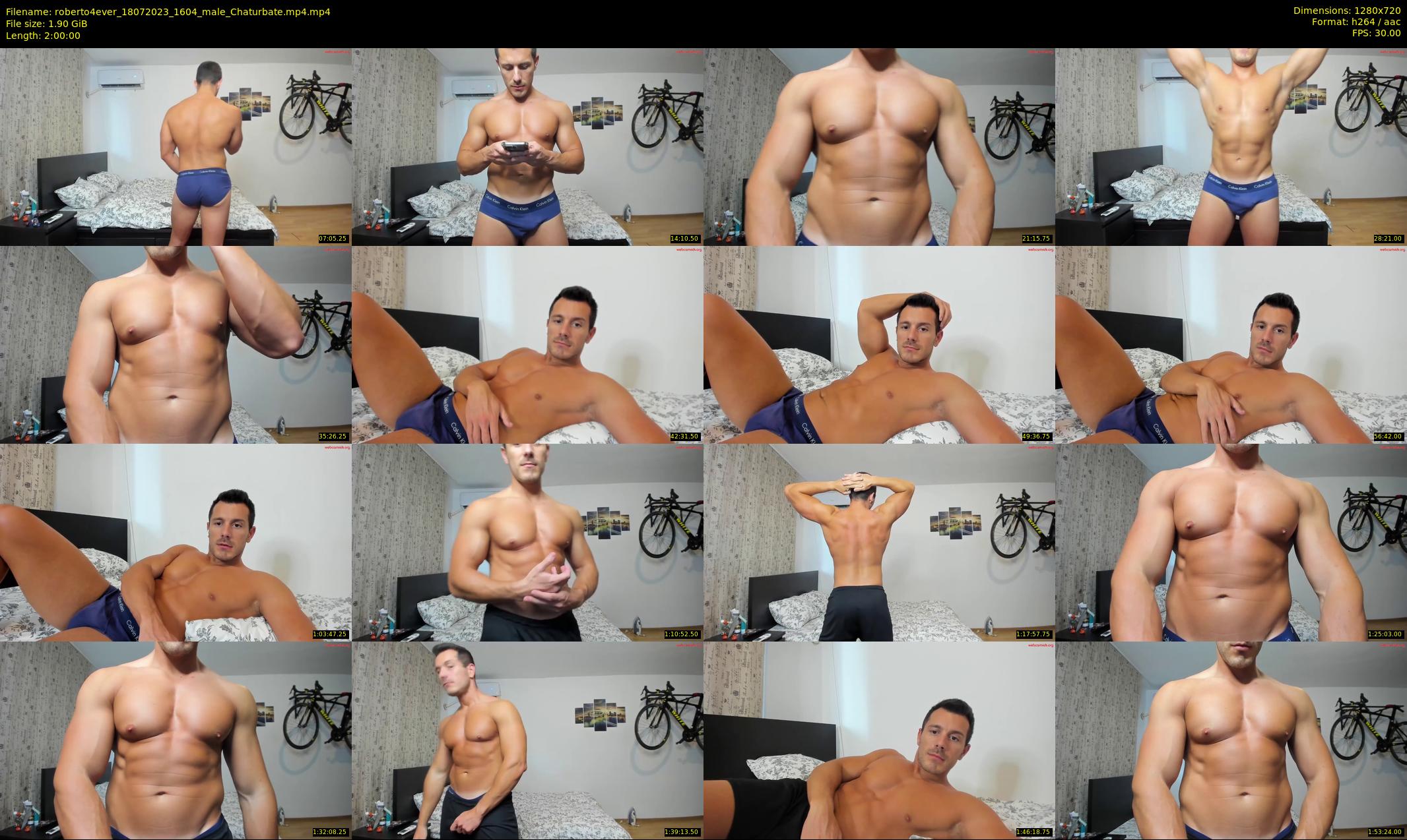 roberto4ever — 120 minute Chaturbate male cam show recording, 720p, Jul 18, 2023