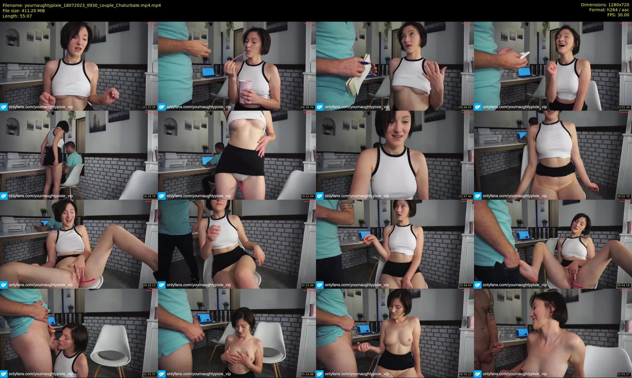 yournaughtypixie — 56 minute Chaturbate couple cam show recording, 720p, Jul 18, 2023