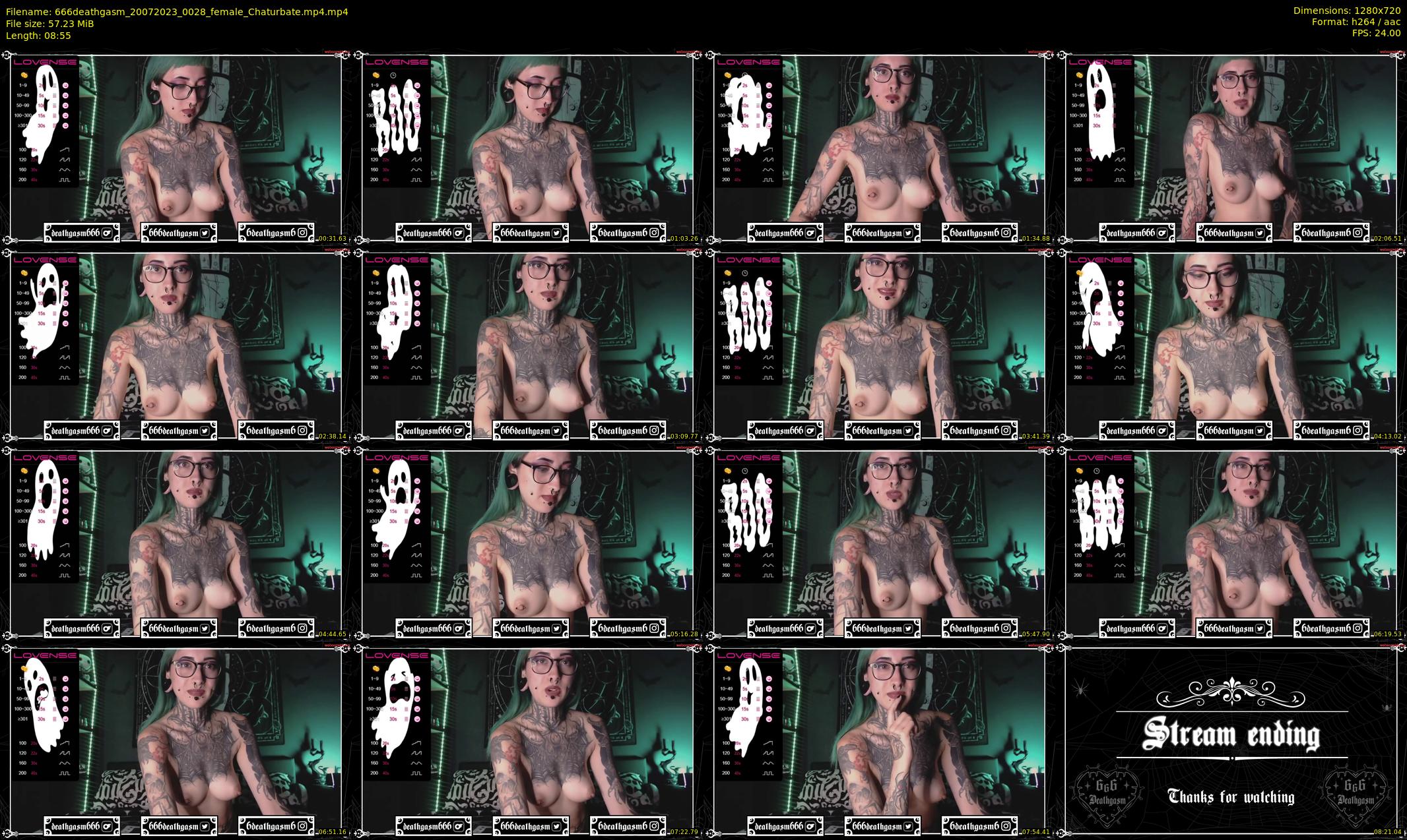 666deathgasm — 9 minute Chaturbate female cam show recording, 720p, Jul 20, 2023