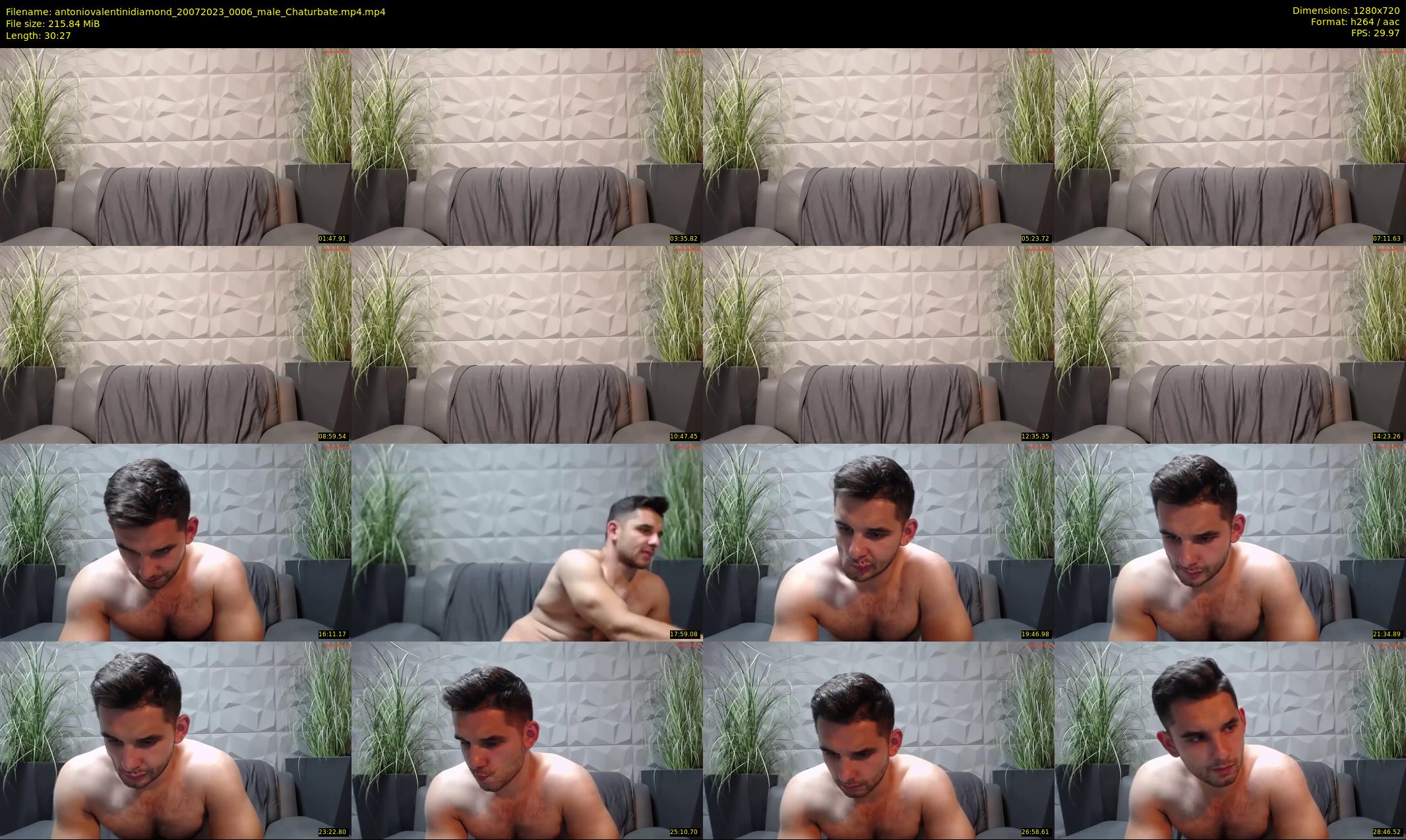antoniovalentinidiamond — 31 minute Chaturbate male cam show recording, 720p, Jul 20, 2023