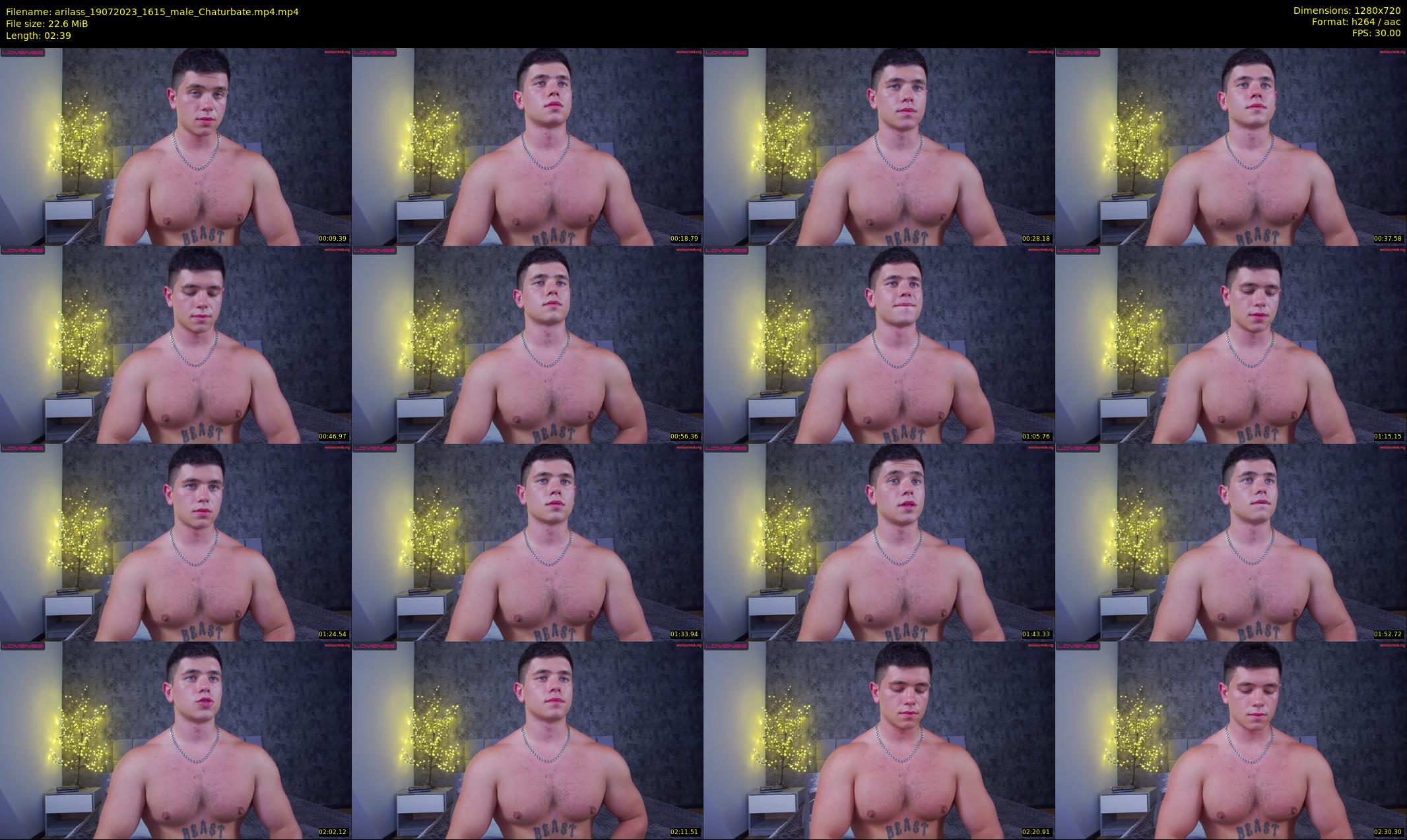 arilass — 3 minute Chaturbate male cam show recording, 720p, Jul 19, 2023