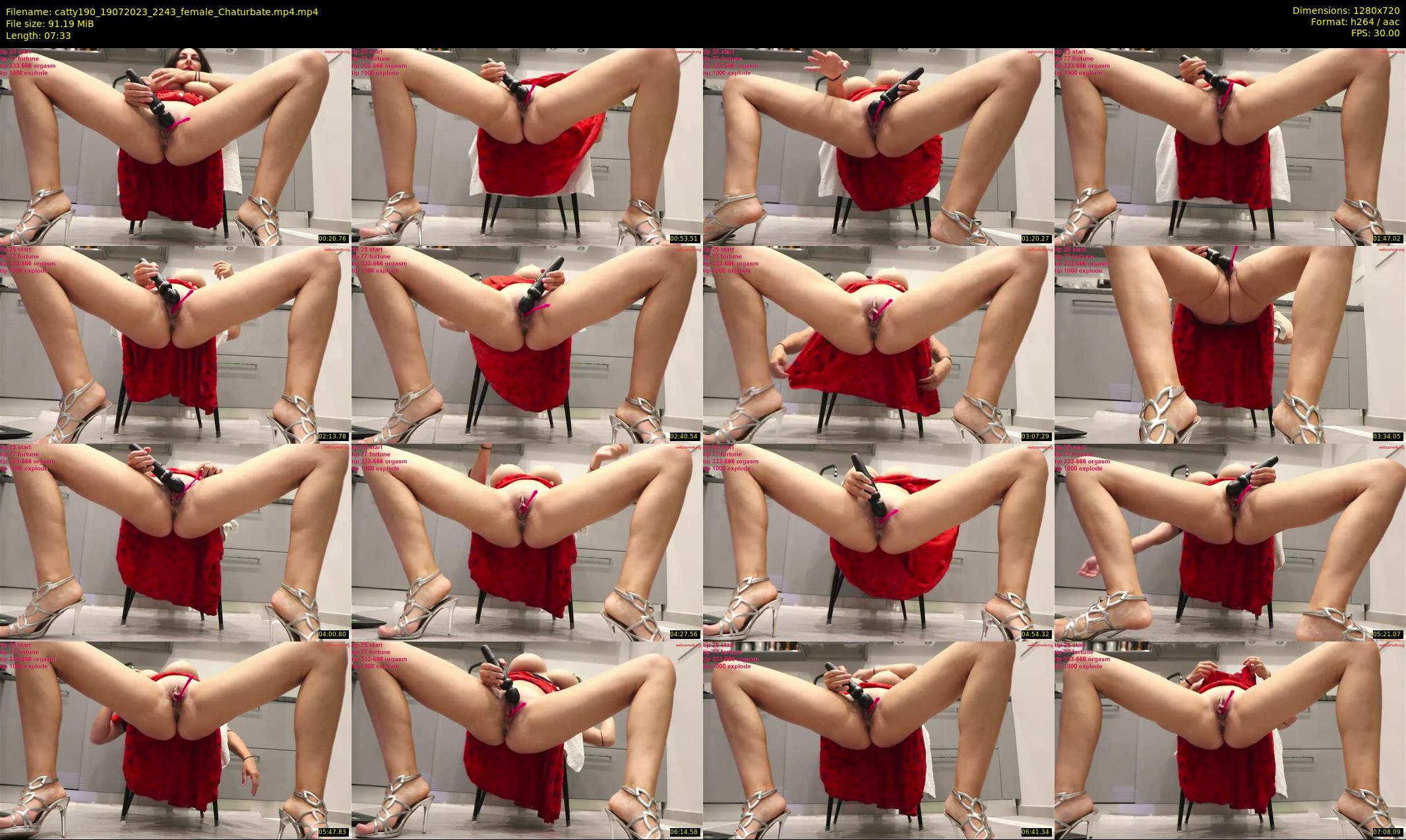 catty190 — 8 minute Chaturbate female cam show recording, 720p, Jul 19, 2023