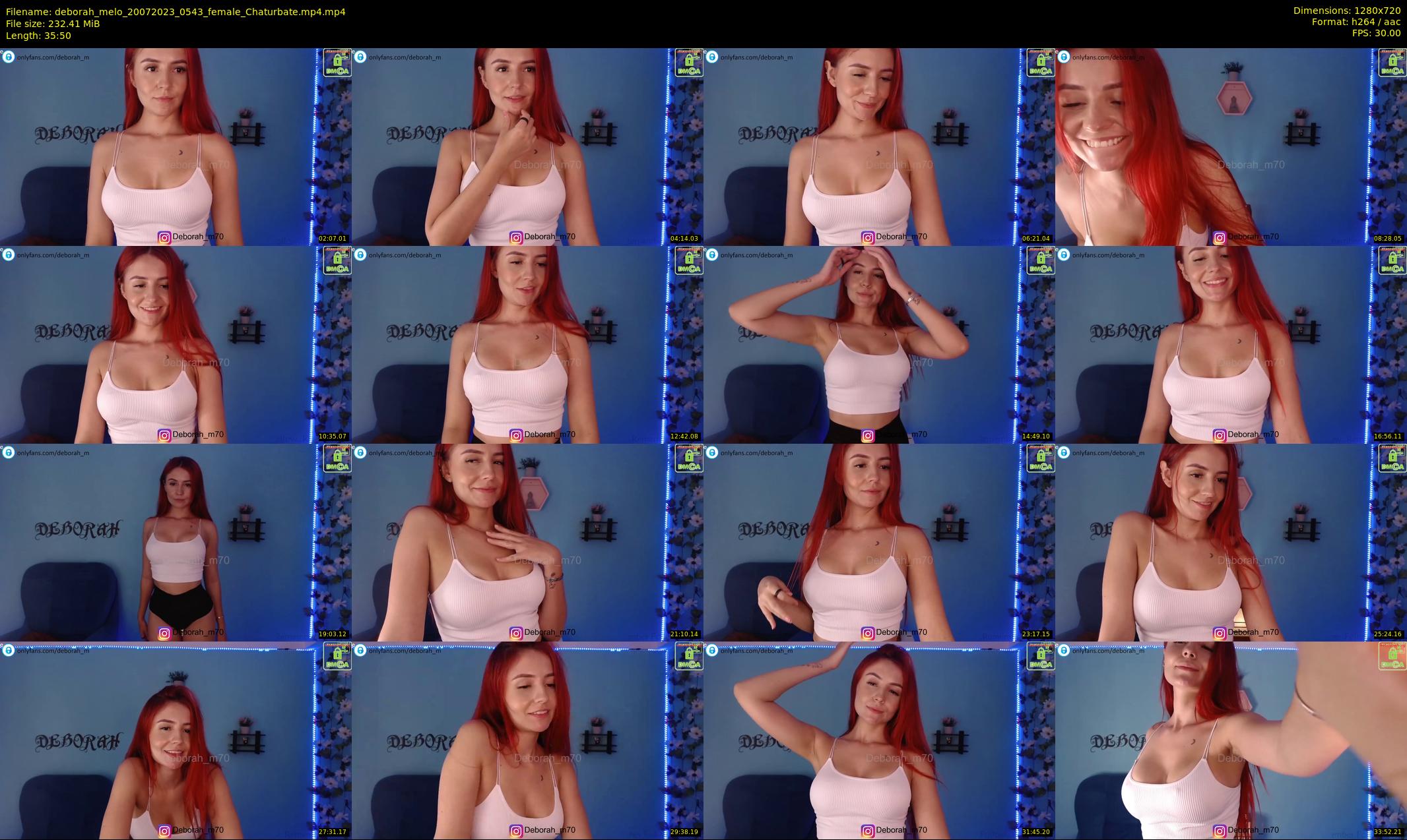 deborah_melo — 36 minute Chaturbate female cam show recording, 720p, Jul 20, 2023