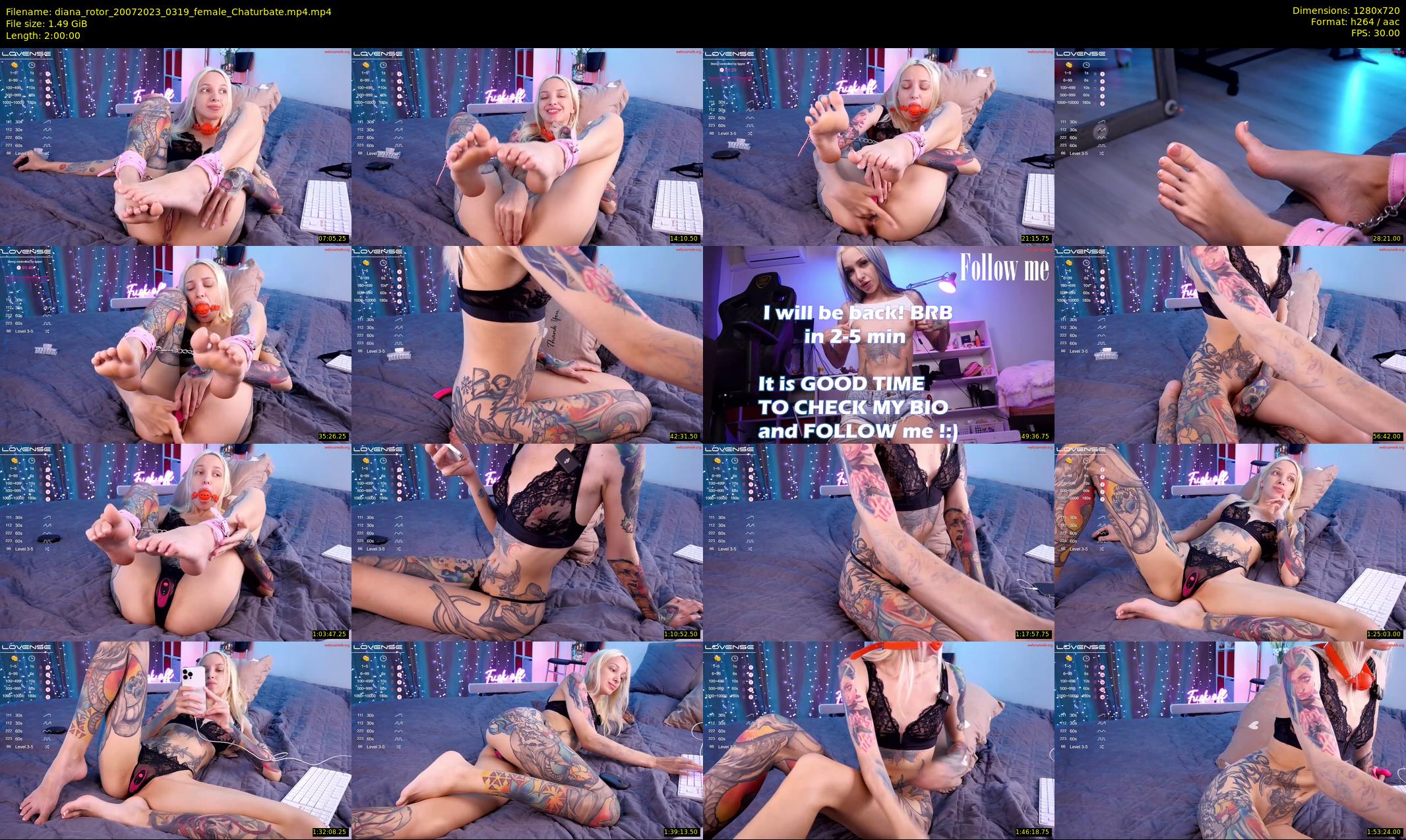 diana_rotor — 120 minute Chaturbate female cam show recording, 720p, Jul 20, 2023