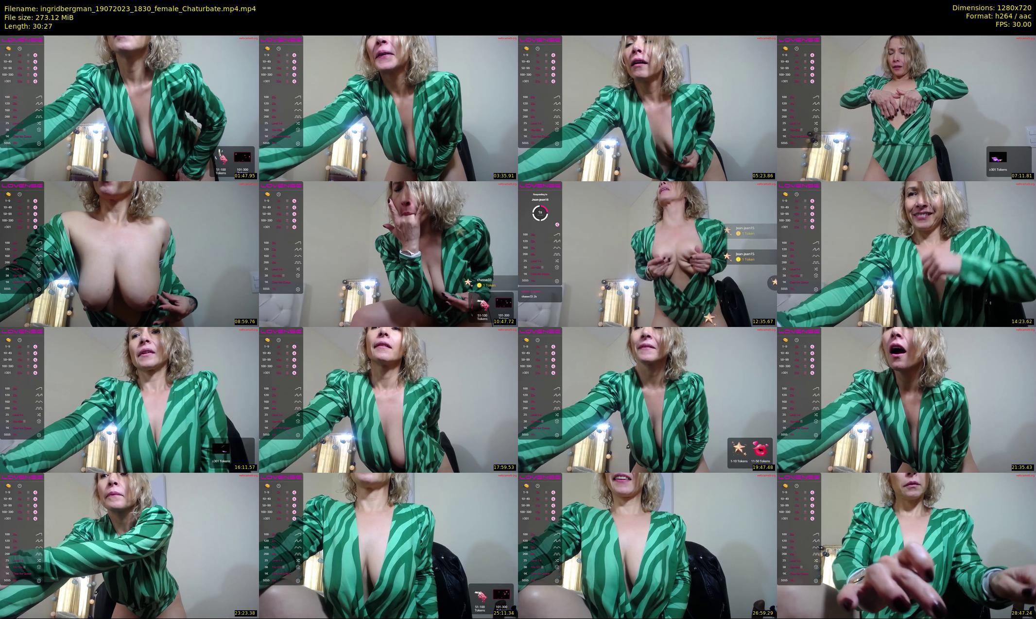 ingridbergman — 31 minute Chaturbate female cam show recording, 720p, Jul 19, 2023