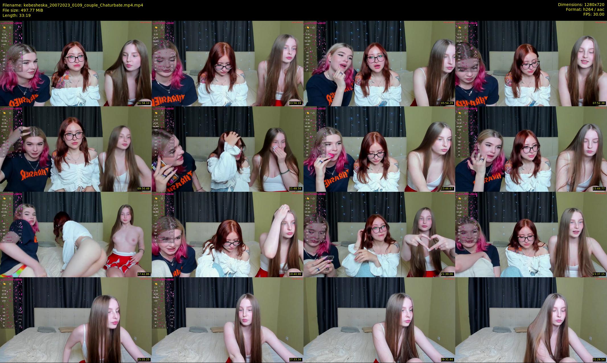 kebesheska — 34 minute Chaturbate couple cam show recording, 720p, Jul 20, 2023