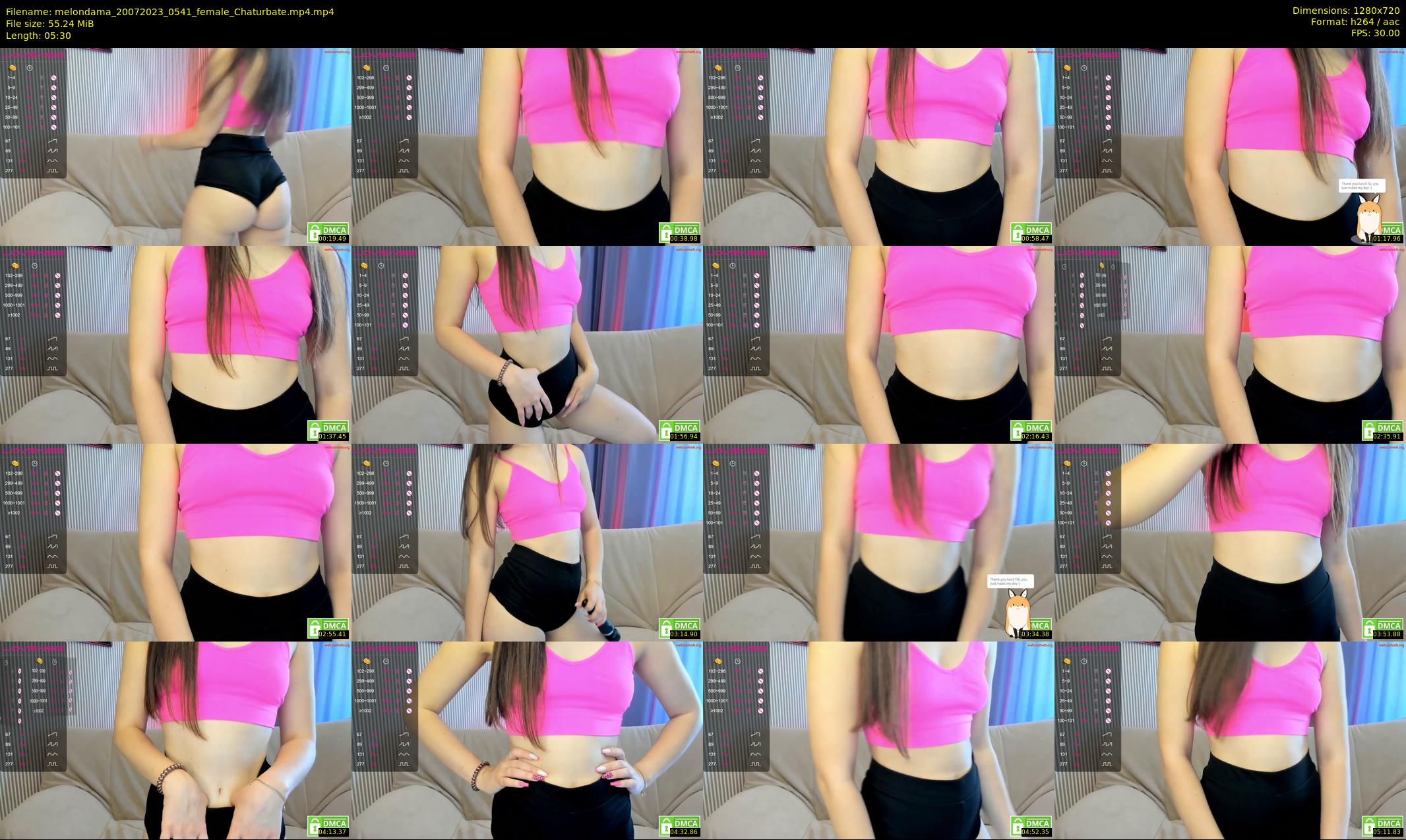 melondama — 6 minute Chaturbate female cam show recording, 720p, Jul 20, 2023
