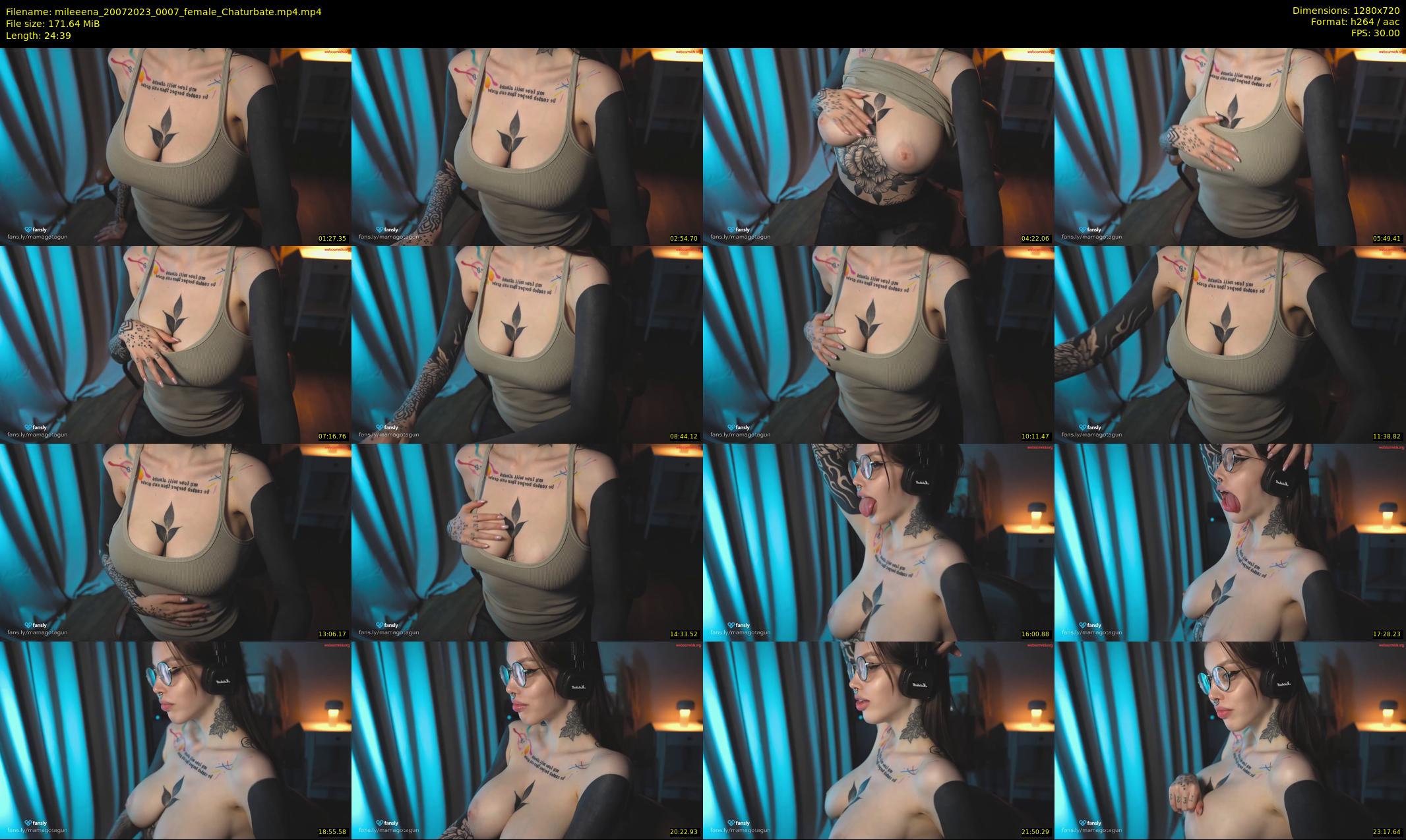 mileeena — 25 minute Chaturbate female cam show recording, 720p, Jul 20, 2023