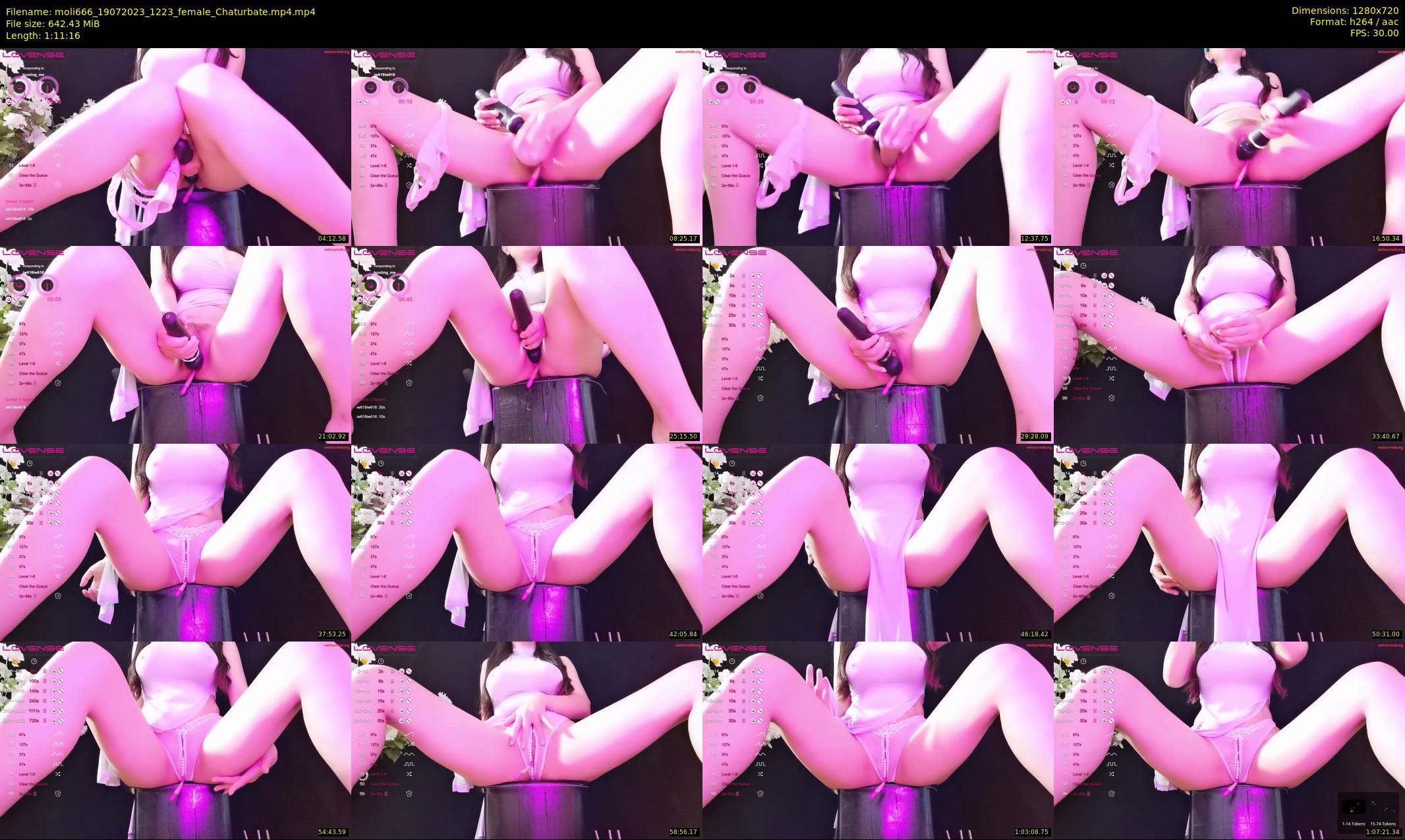 moli666 — 72 minute Chaturbate female cam show recording, 720p, Jul 19, 2023