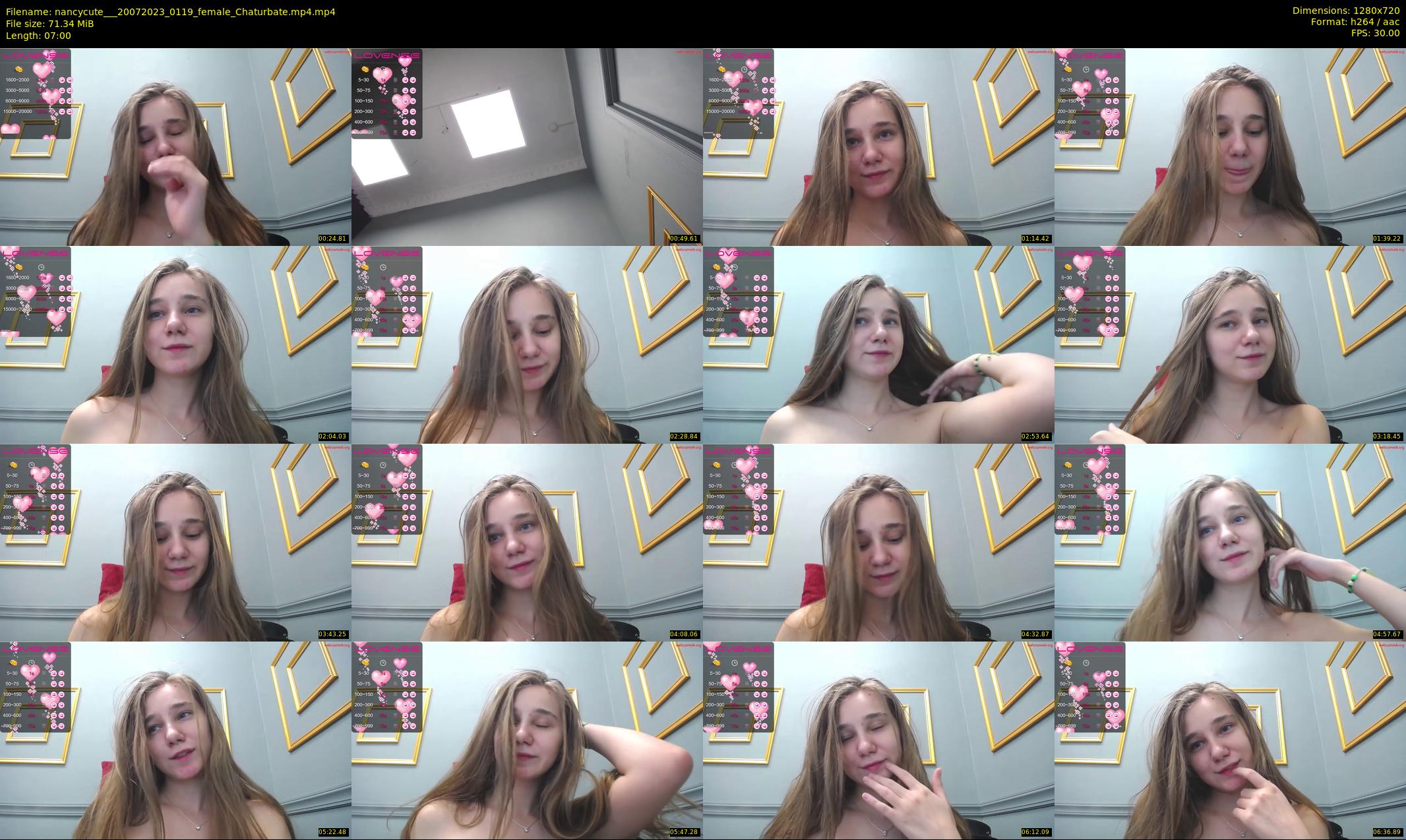 nancycute__ — 7 minute Chaturbate female cam show recording, 720p, Jul 20, 2023