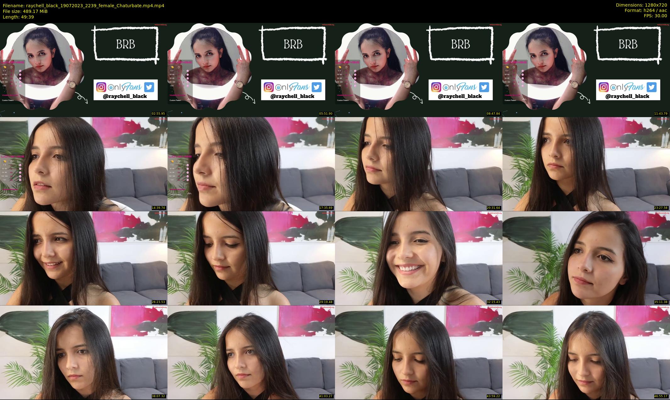 raychell_black — 50 minute Chaturbate female cam show recording, 720p, Jul 19, 2023