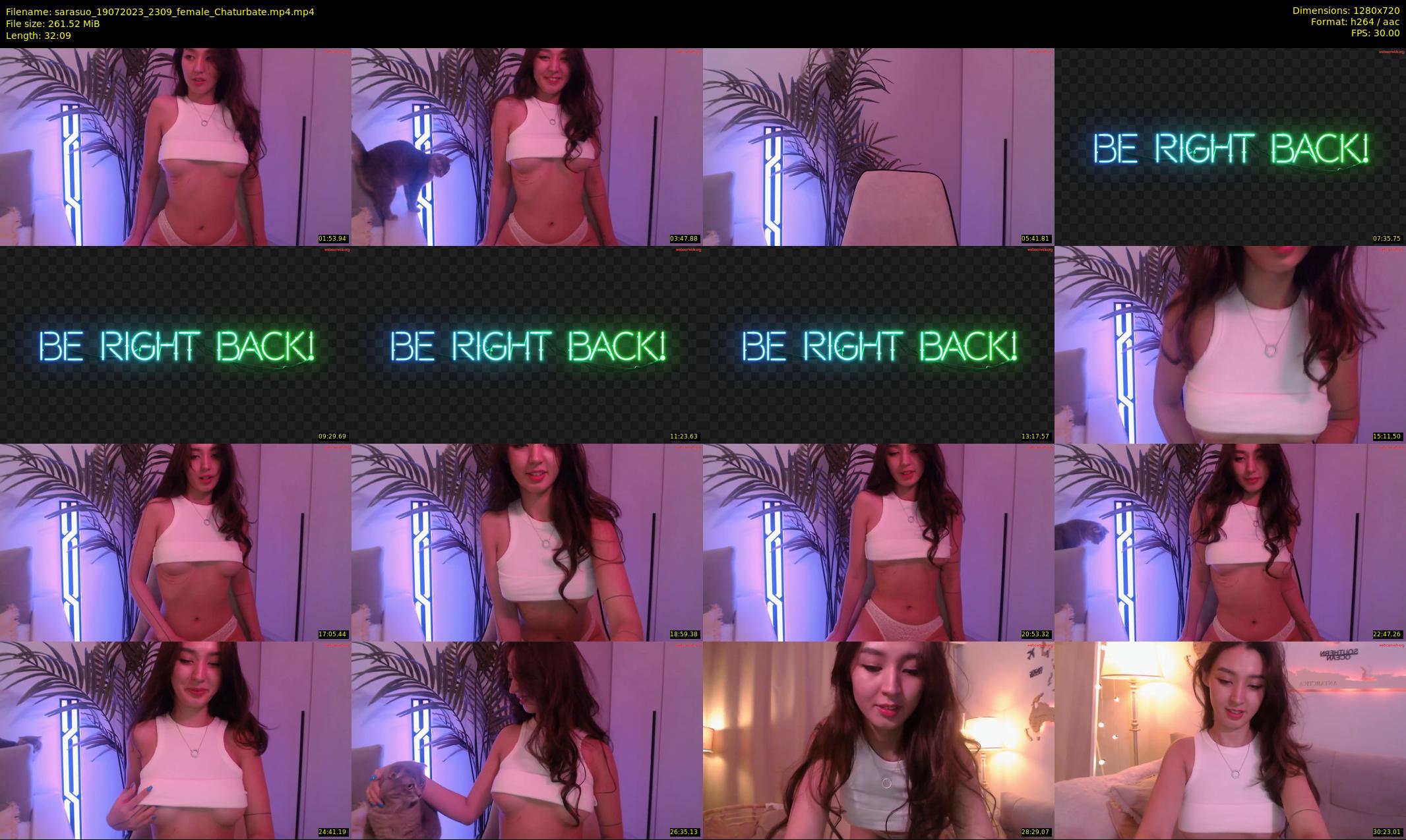 sarasuo — 33 minute Chaturbate female cam show recording, 720p, Jul 19, 2023
