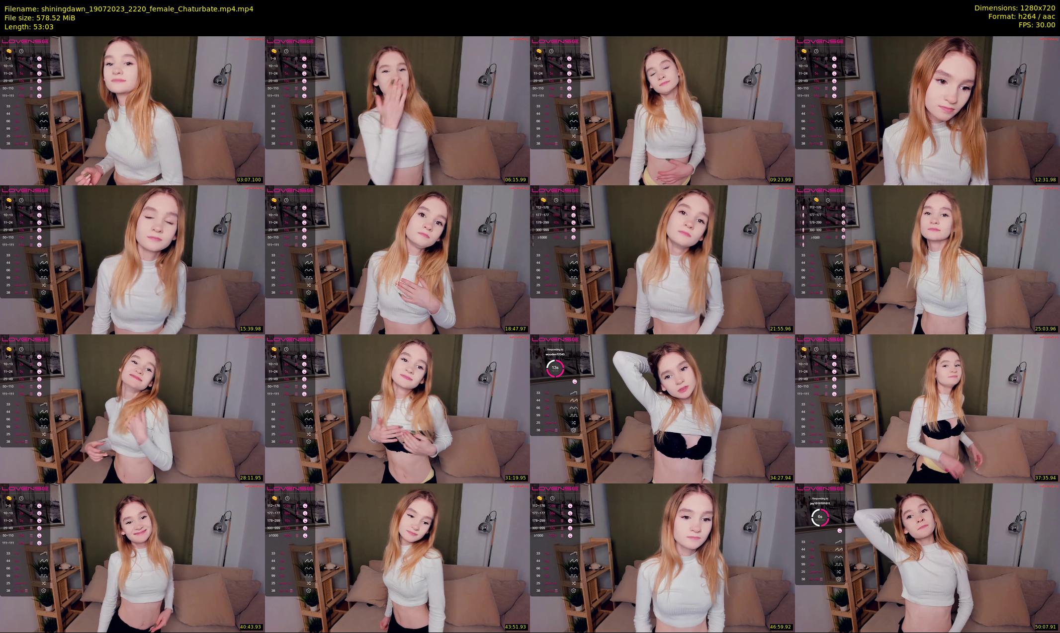 shiningdawn — 54 minute Chaturbate female cam show recording, 720p, Jul 19, 2023
