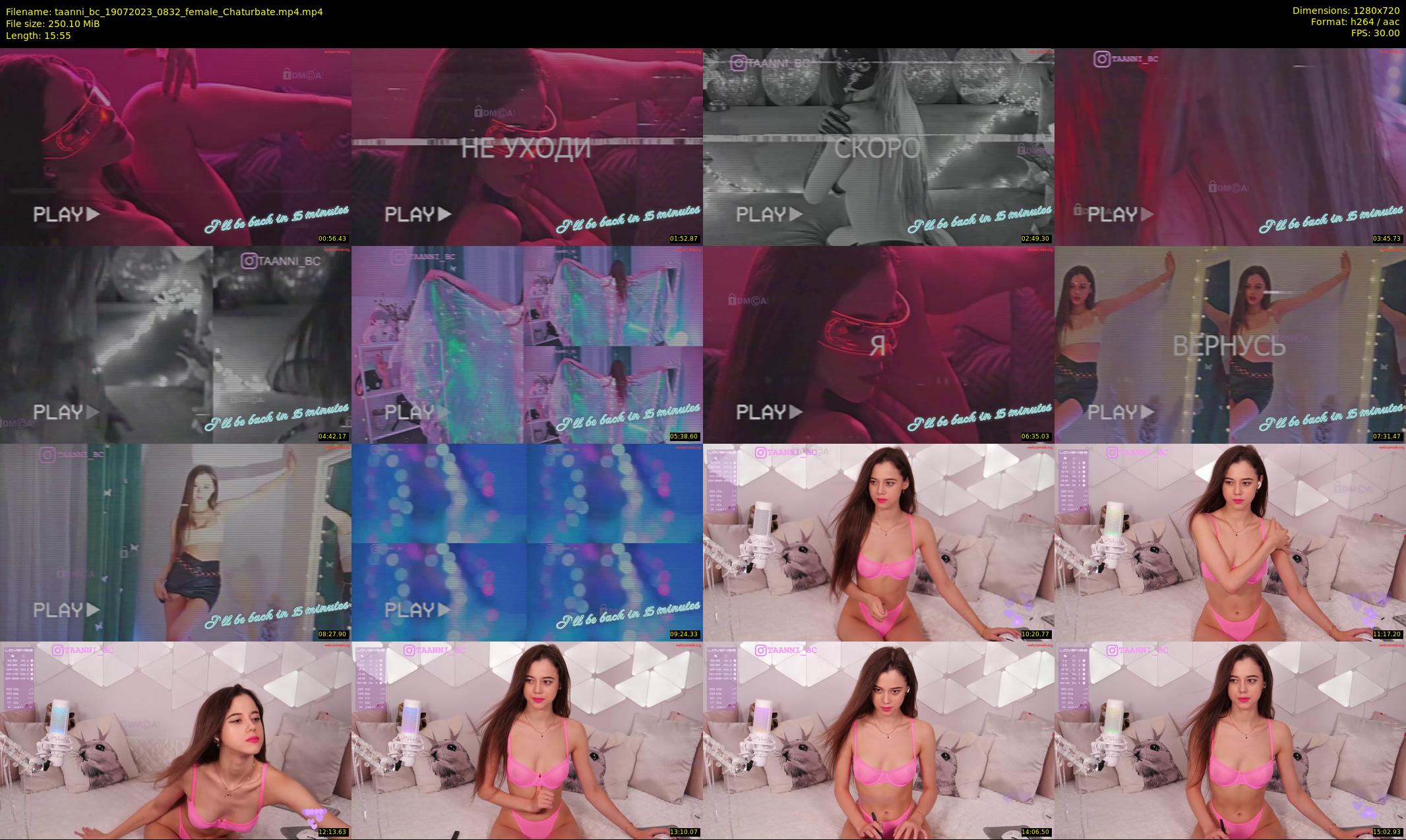 taanni_bc — 16 minute Chaturbate female cam show recording, 720p, Jul 19, 2023