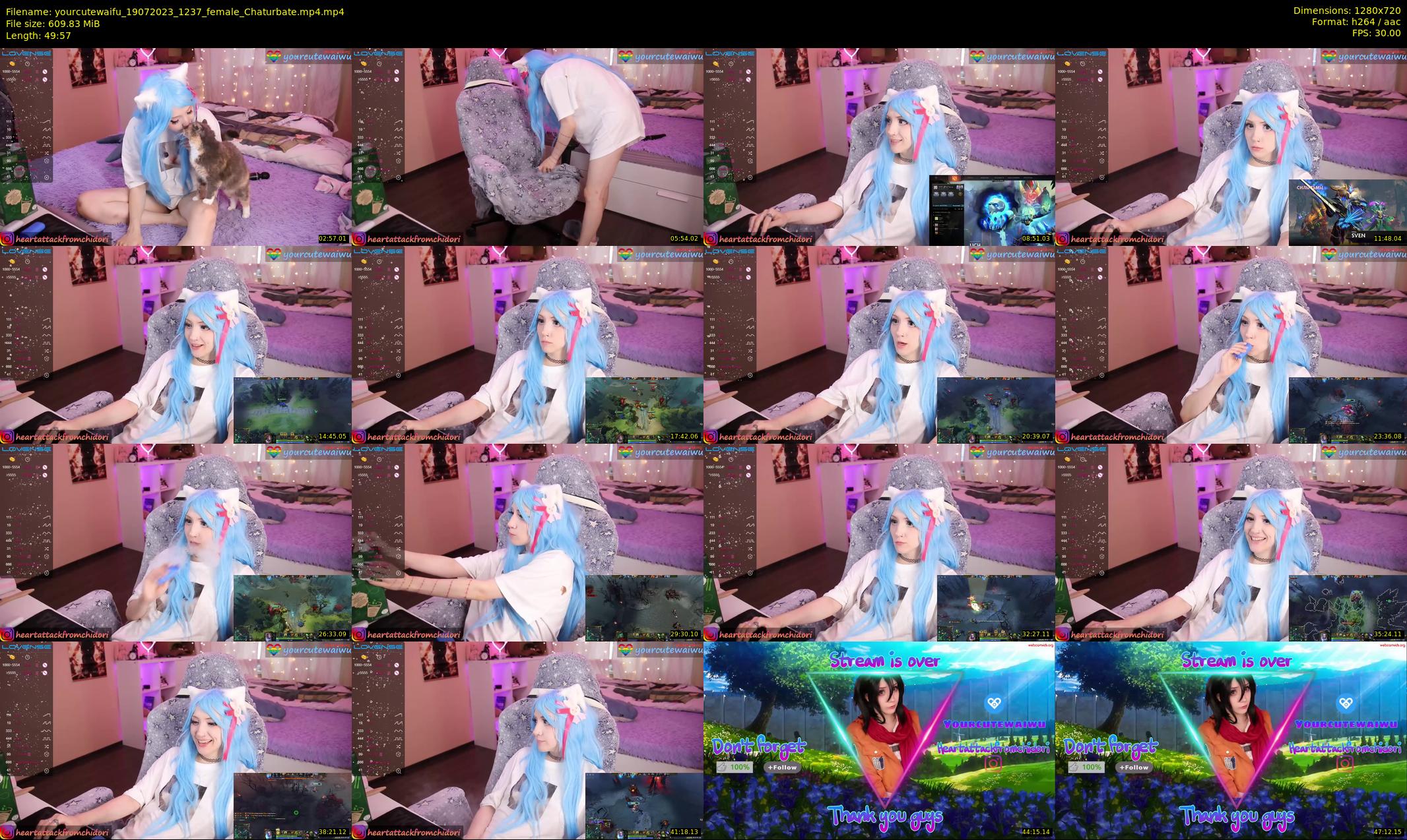 yourcutewaifu — 50 minute Chaturbate female cam show recording, 720p, Jul 19, 2023