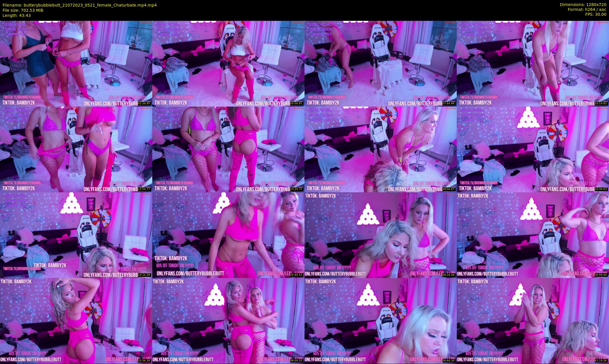 butterybubblebutt — 44 minute Chaturbate couple cam show recording, 720p, Jul 21, 2023