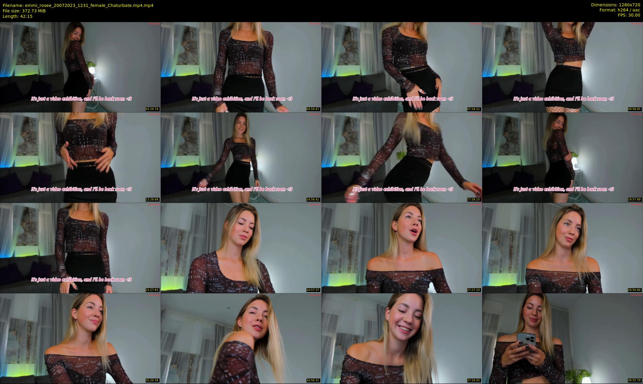 emmi_rosee — 43 minute Chaturbate female cam show recording, 720p, Jul 20, 2023