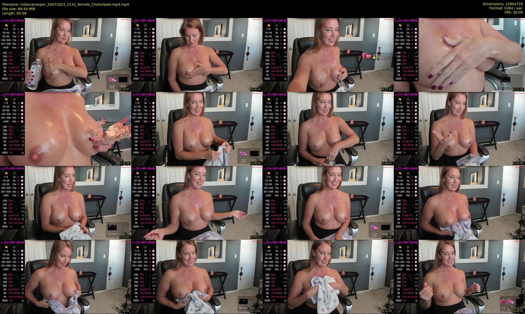 indianacooper — 6 minute Chaturbate female cam show recording, 720p, Jul 20, 2023