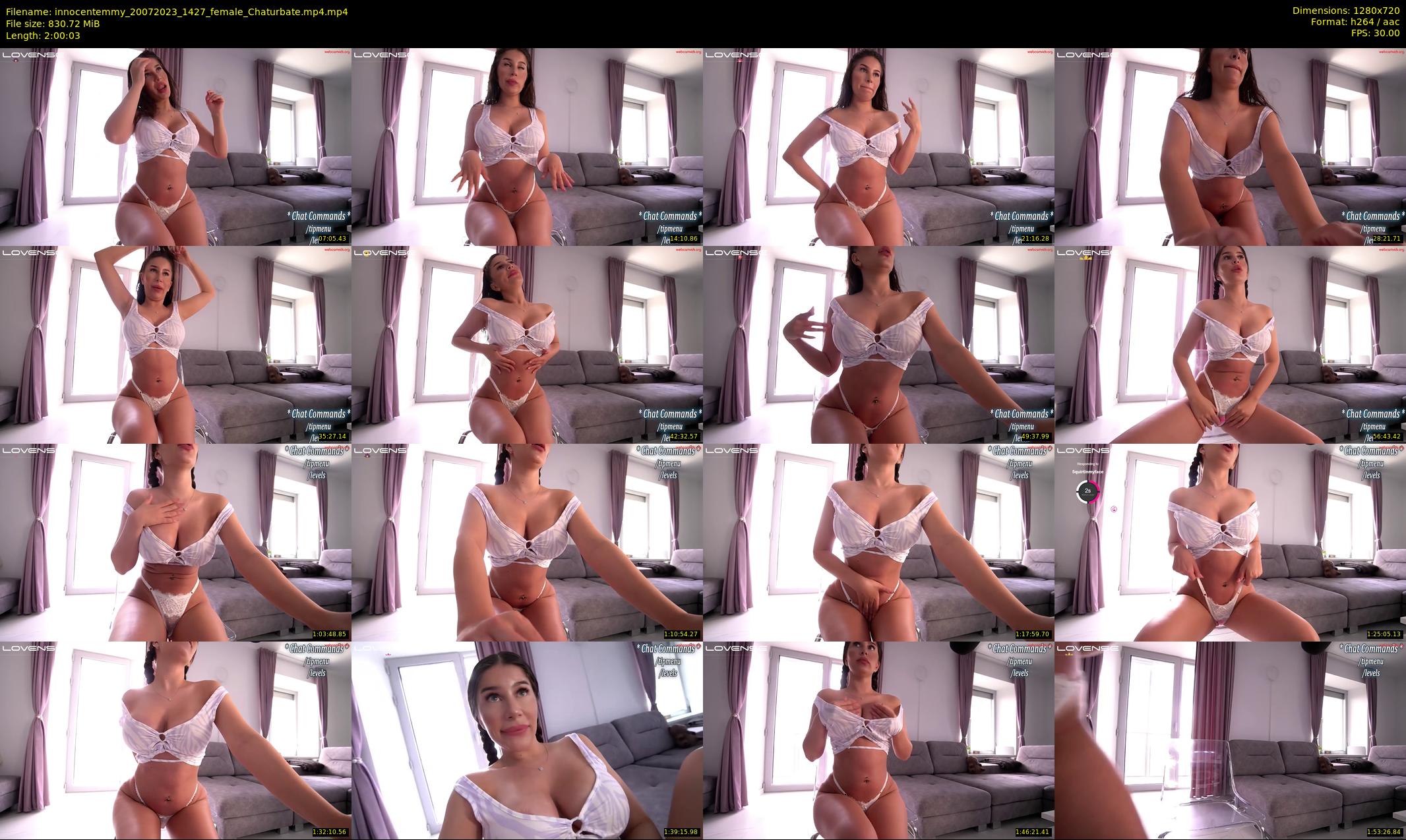 innocentemmy — 121 minute Chaturbate female cam show recording, 720p, Jul 20, 2023