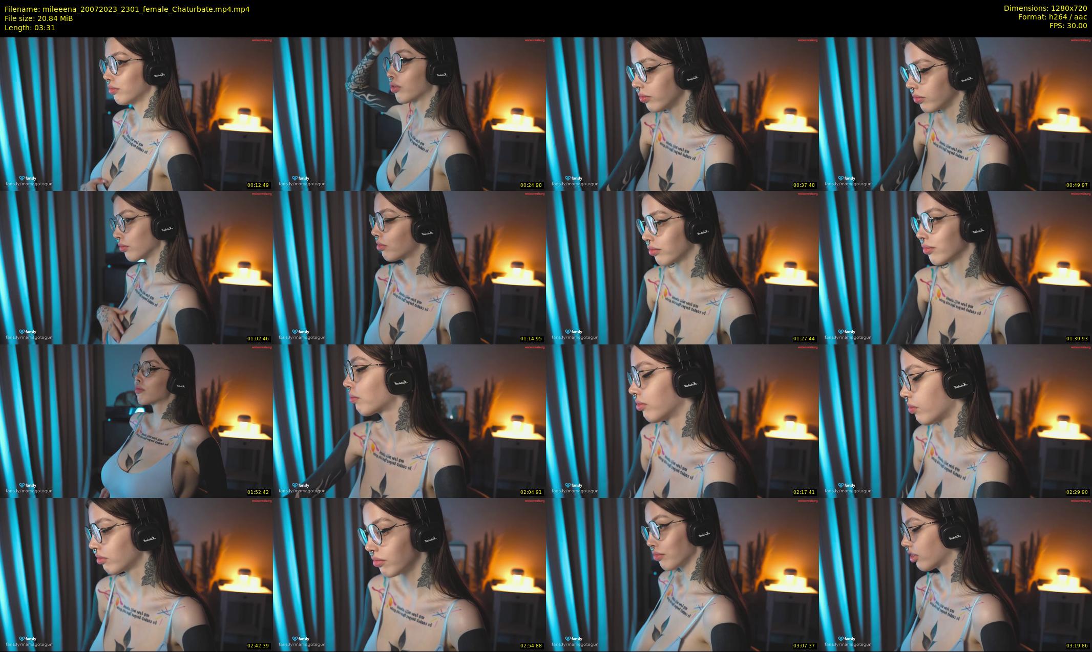 mileeena — 4 minute Chaturbate female cam show recording, 720p, Jul 20, 2023