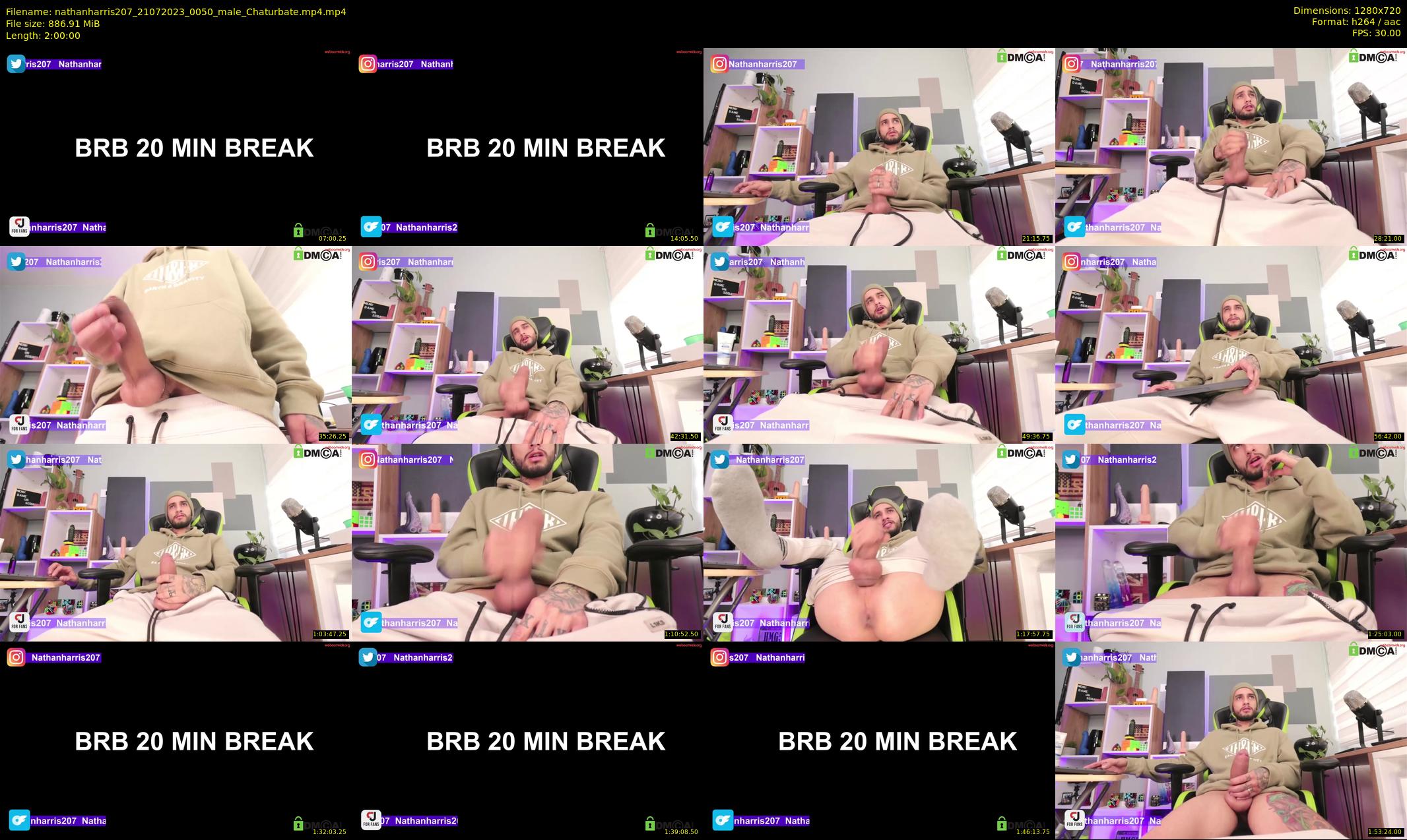 nathanharris207 — 120 minute Chaturbate male cam show recording, 720p, Jul 21, 2023