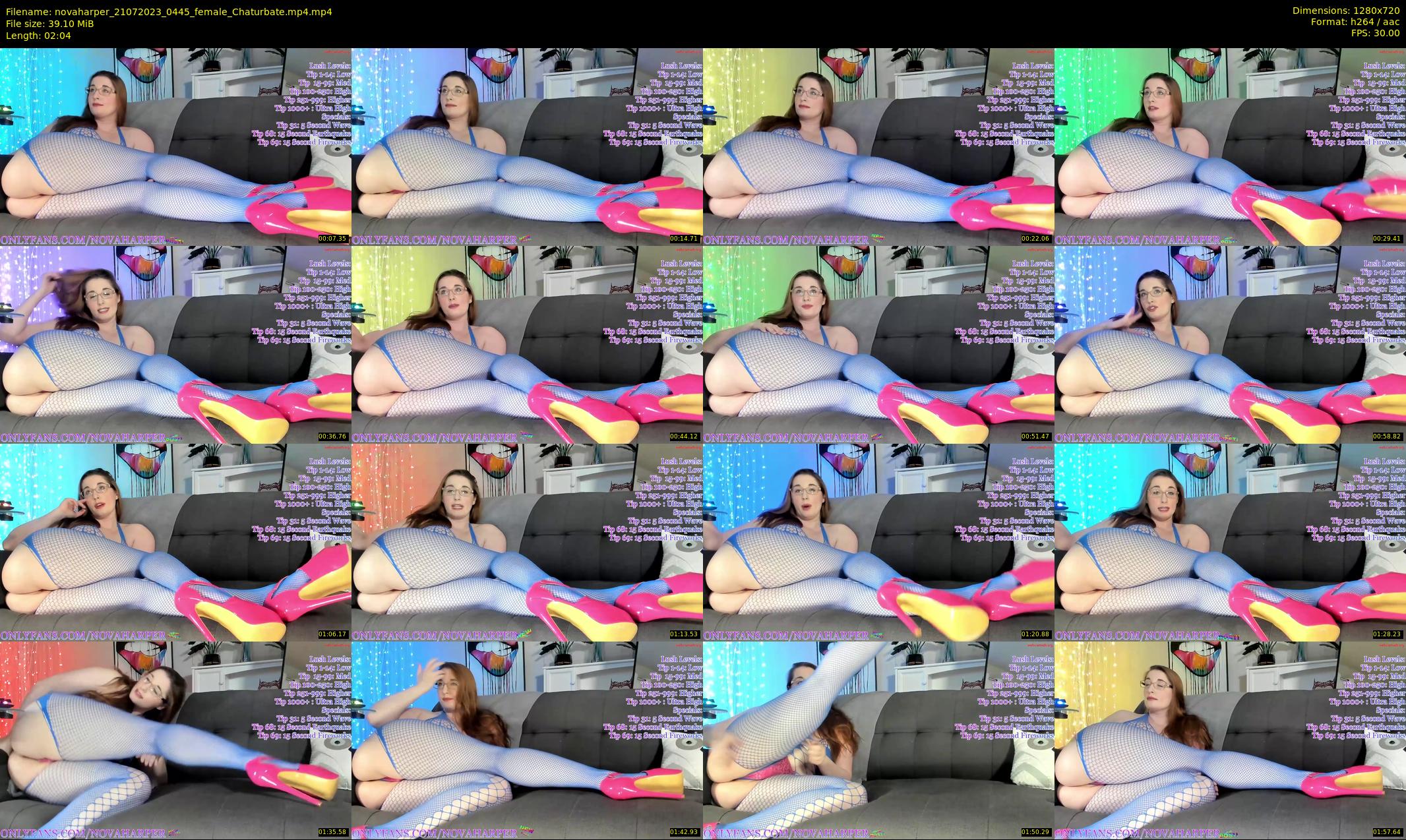 novaharper — 3 minute Chaturbate female cam show recording, 720p, Jul 21, 2023