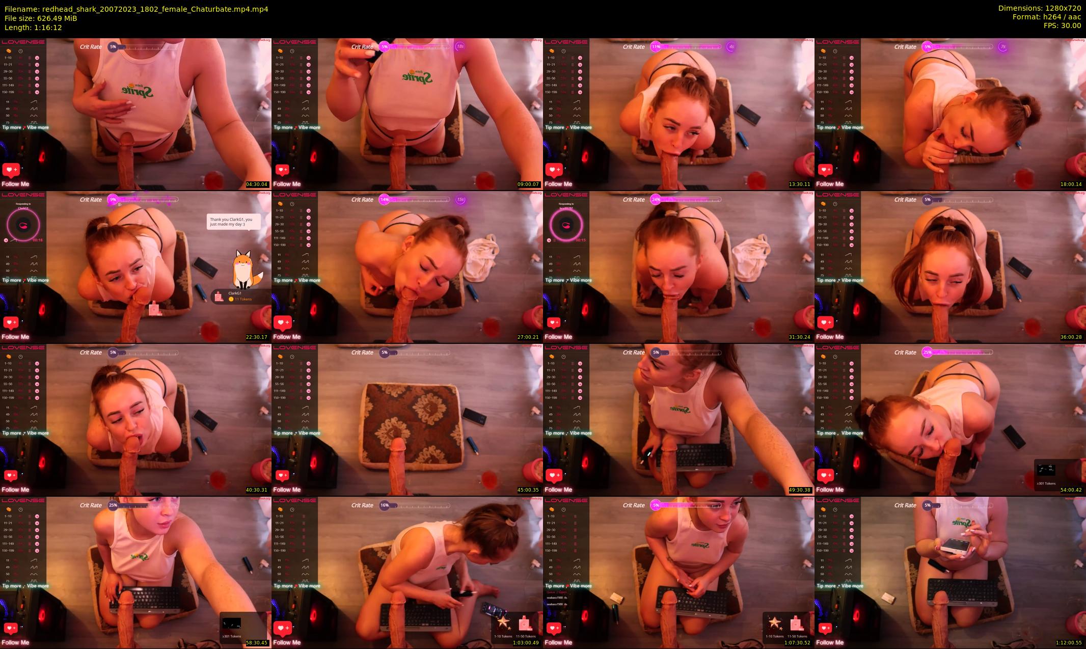 redhead_shark — 77 minute Chaturbate female cam show recording, 720p, Jul 20, 2023