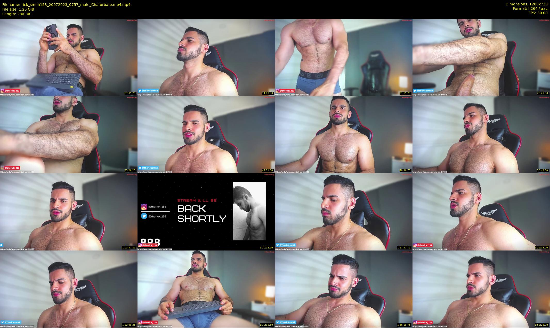 rick_smith153 — 120 minute Chaturbate male cam show recording, 720p, Jul 20, 2023