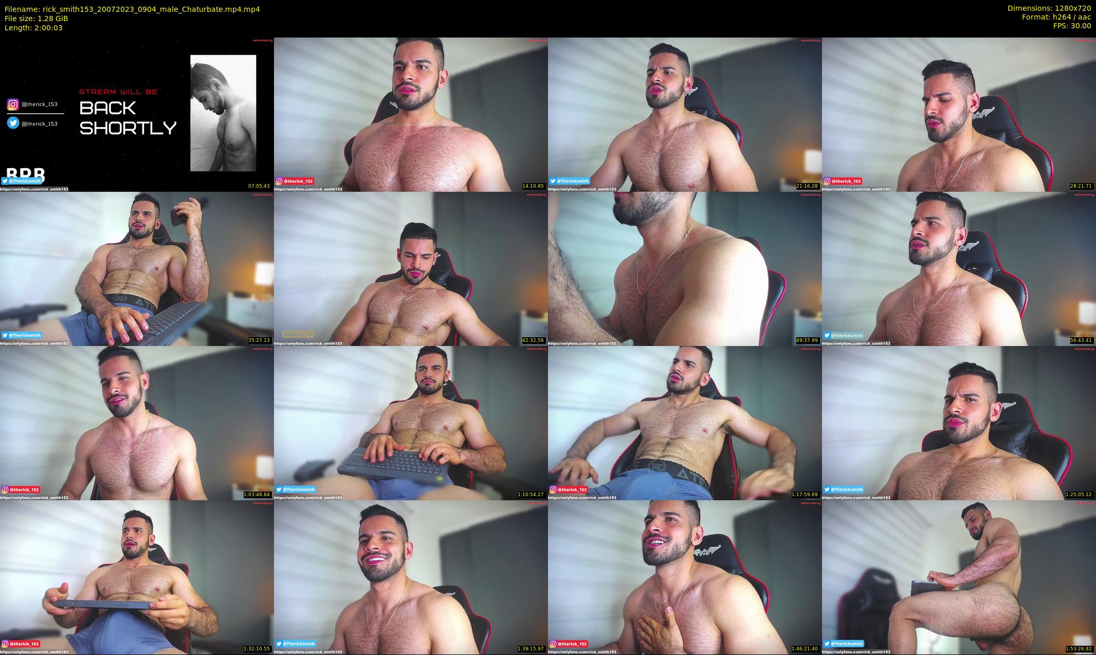 rick_smith153 — 121 minute Chaturbate male cam show recording, 720p, Jul 20, 2023