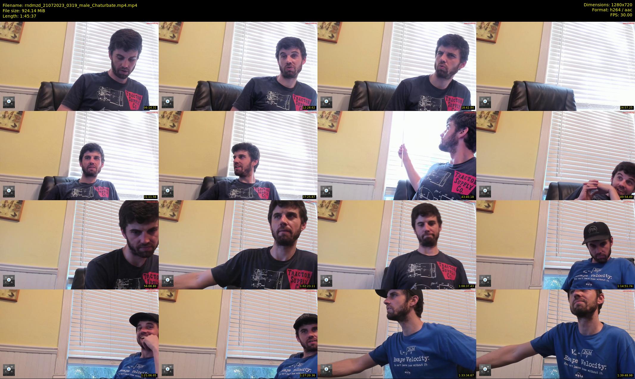 rndmzd — 106 minute Chaturbate male cam show recording, 720p, Jul 21, 2023