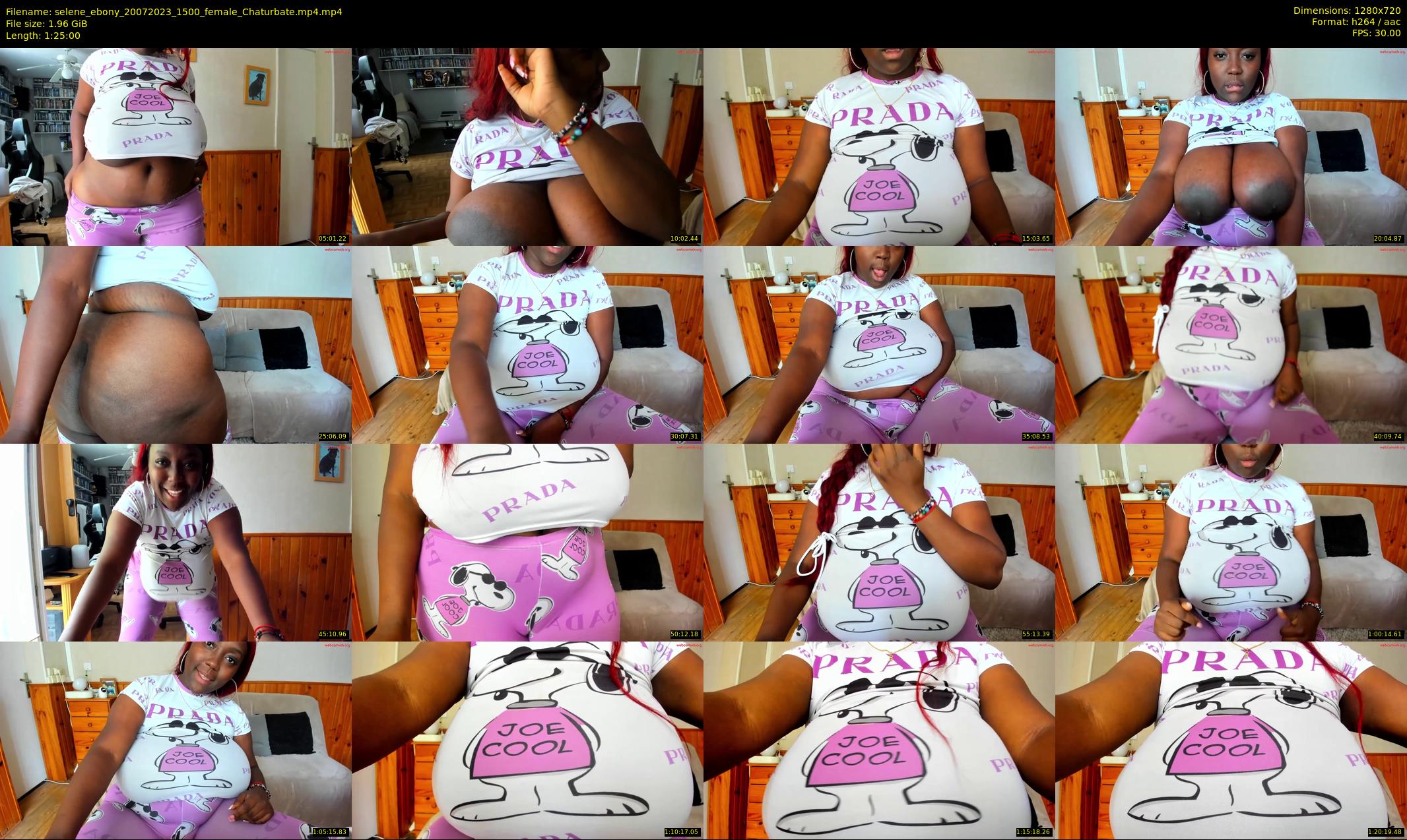 selene_ebony — 85 minute Chaturbate female cam show recording, 720p, Jul 20, 2023