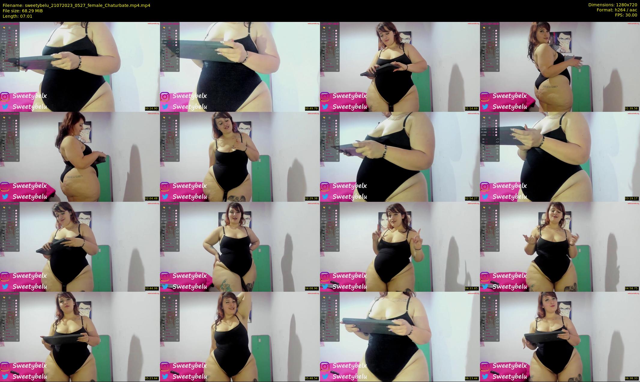 sweetybelu — 8 minute Chaturbate female cam show recording, 720p, Jul 21, 2023