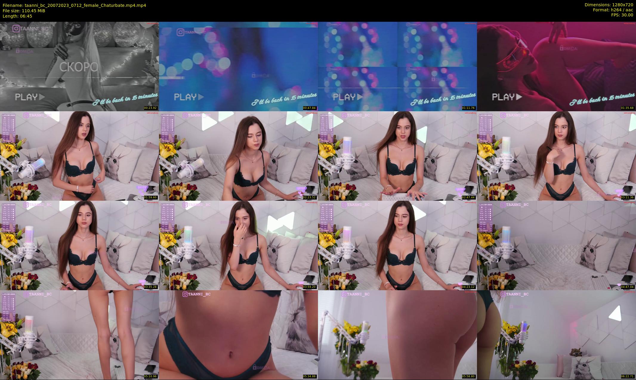 taanni_bc — 7 minute Chaturbate female cam show recording, 720p, Jul 20, 2023