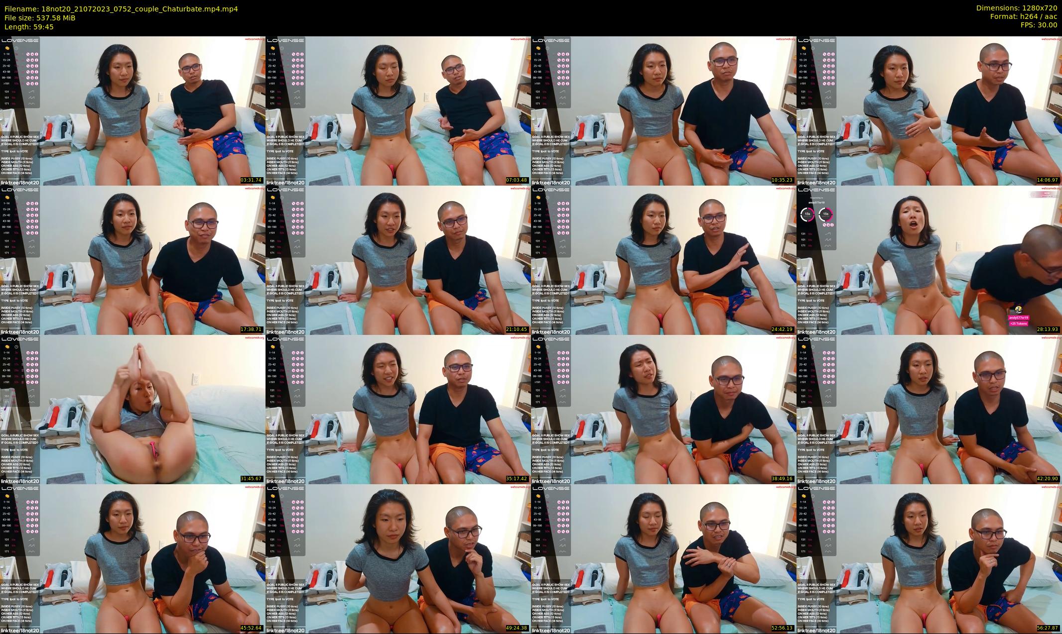 18not20 — 60 minute Chaturbate couple cam show recording, 720p, Jul 21, 2023