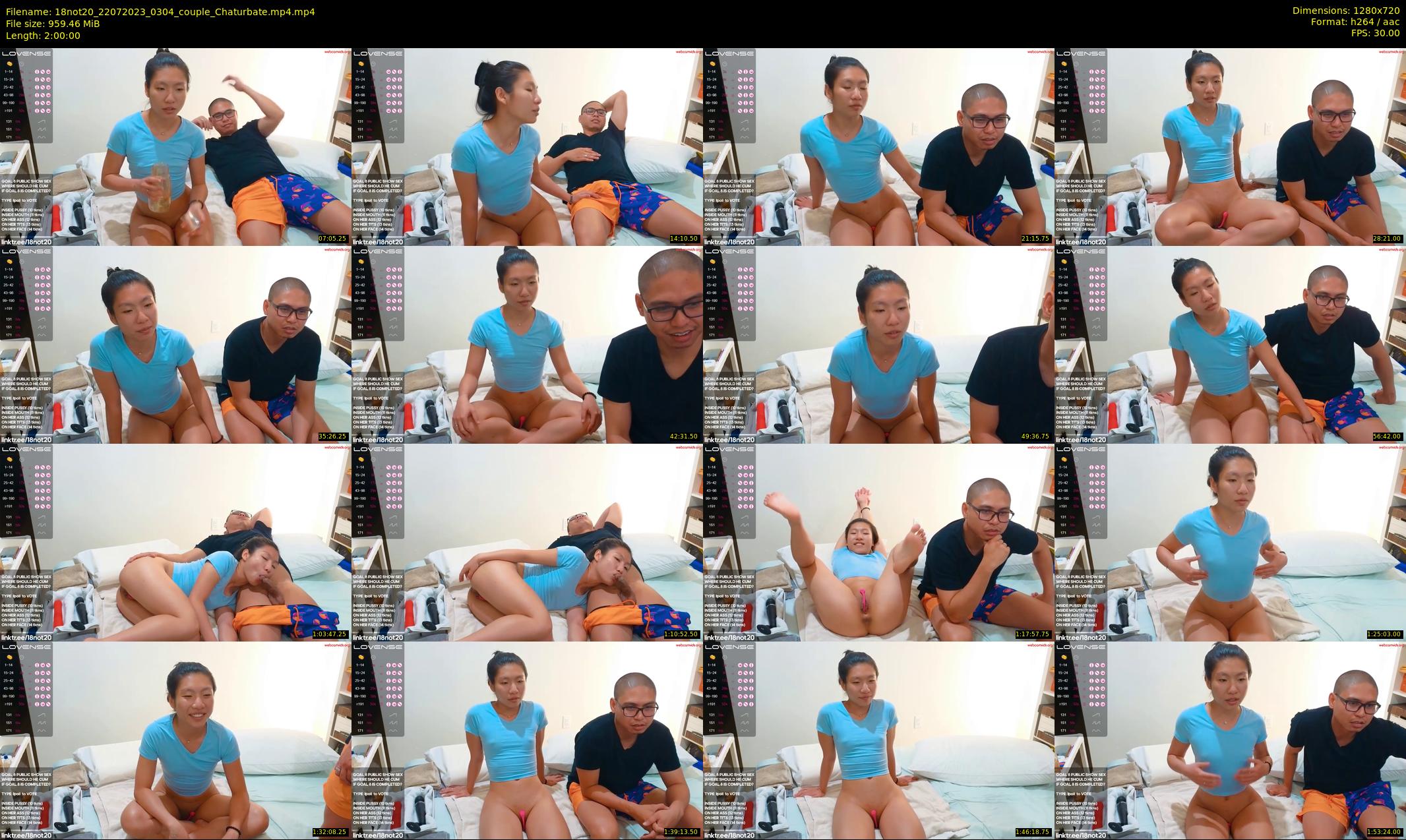 18not20 — 120 minute Chaturbate couple cam show recording, 720p, Jul 22, 2023