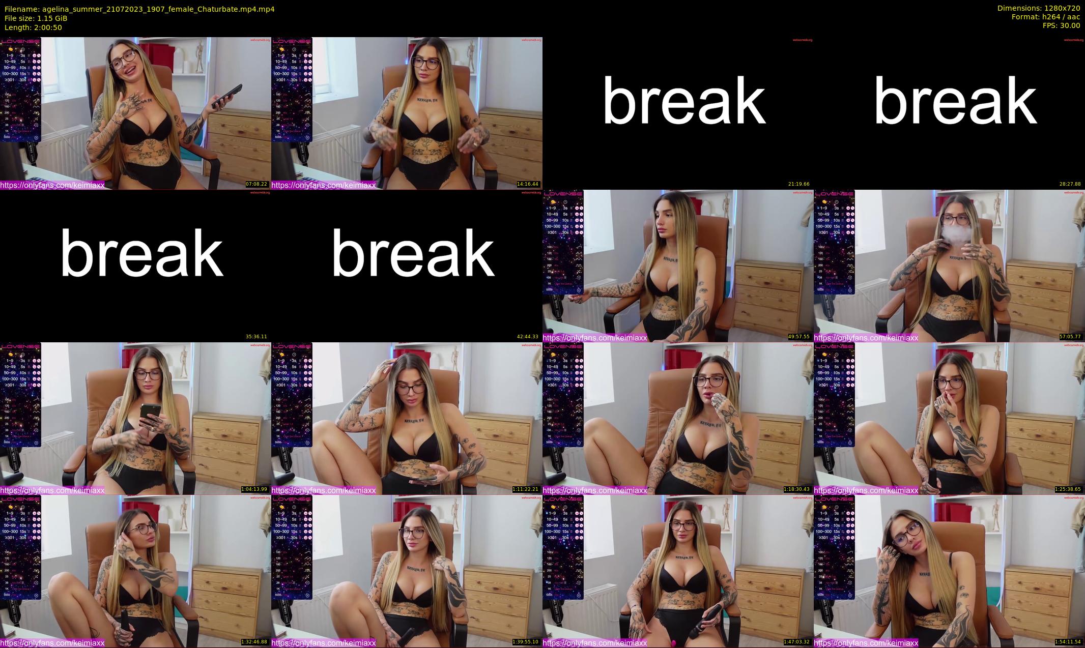 agelina_summer — 121 minute Chaturbate female cam show recording, 720p, Jul 21, 2023