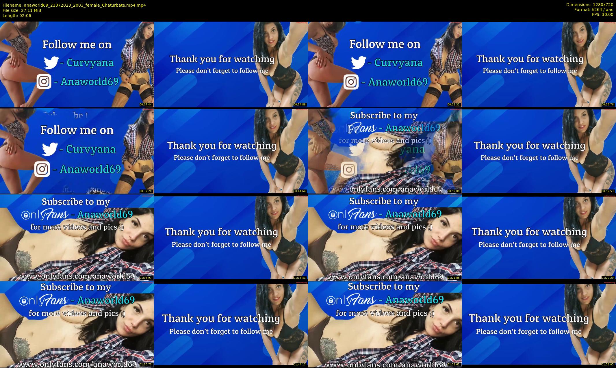 anaworld69 — 3 minute Chaturbate female cam show recording, 720p, Jul 21, 2023