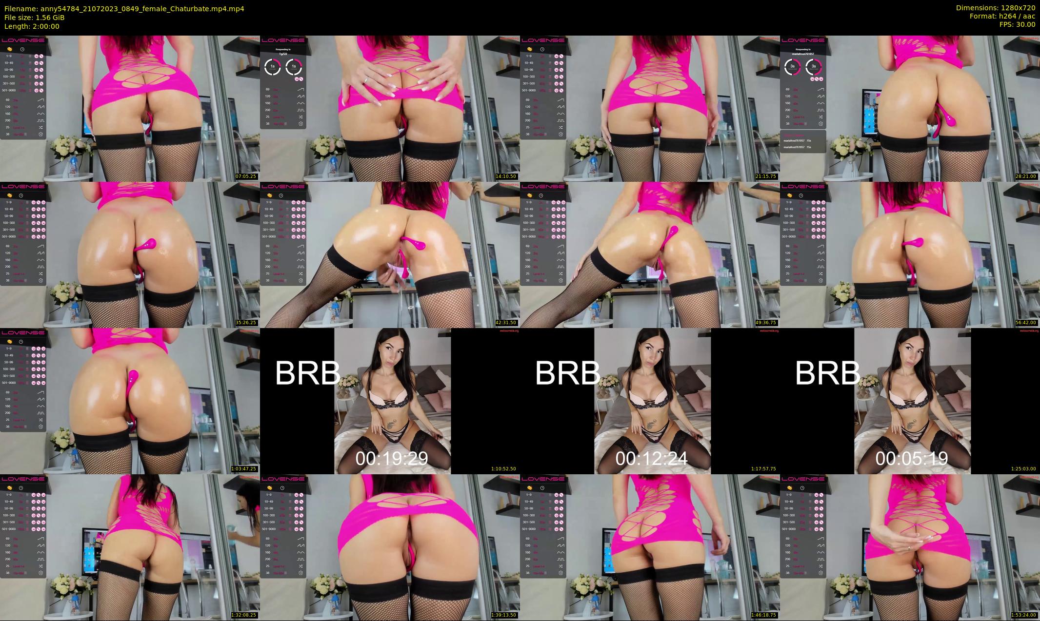 anny54784 — 120 minute Chaturbate female cam show recording, 720p, Jul 21, 2023