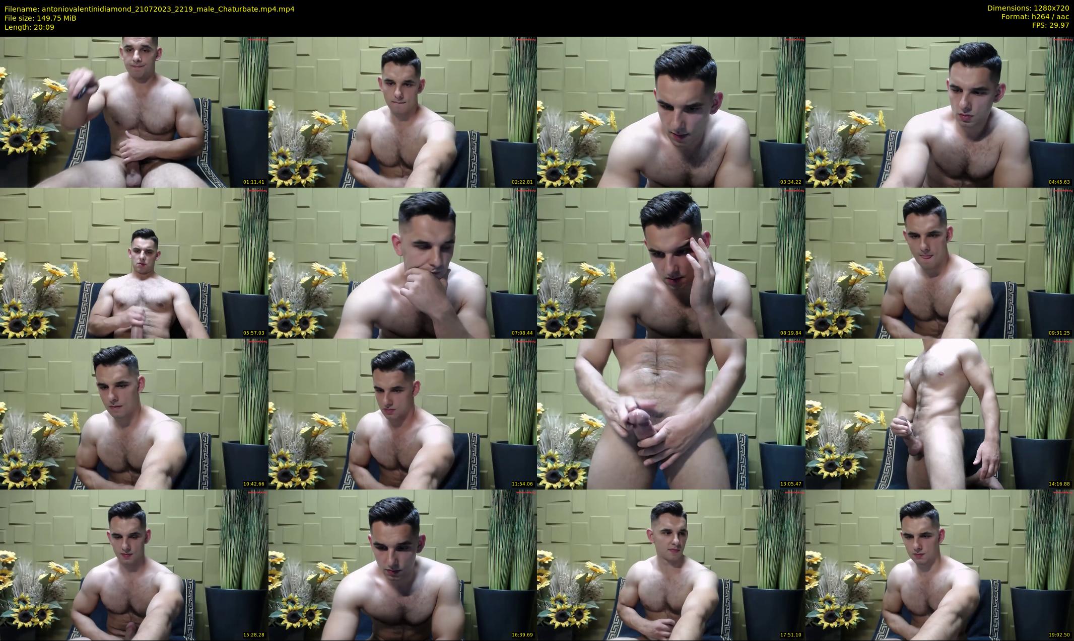 antoniovalentinidiamond — 21 minute Chaturbate male cam show recording, 720p, Jul 21, 2023