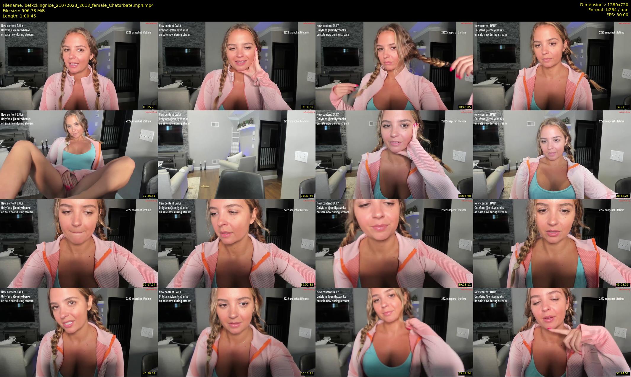 befxckingnice — 61 minute Chaturbate female cam show recording, 720p, Jul 21, 2023