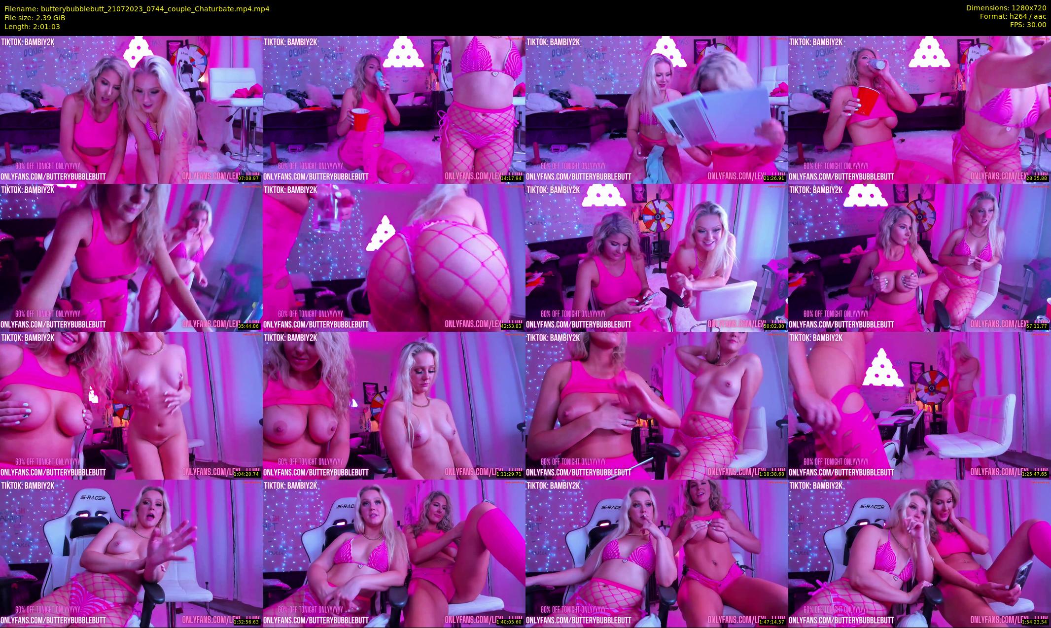 butterybubblebutt — 122 minute Chaturbate couple cam show recording, 720p, Jul 21, 2023