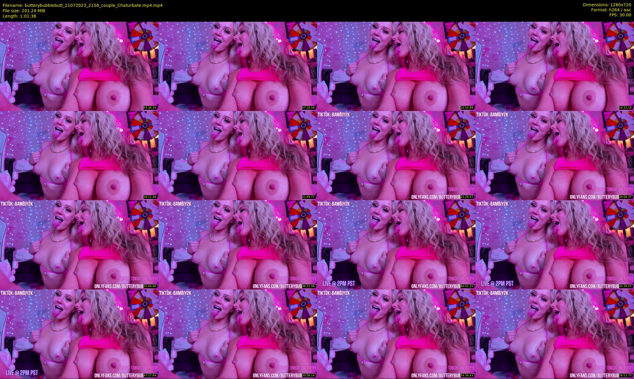 butterybubblebutt — 62 minute Chaturbate couple cam show recording, 720p, Jul 21, 2023