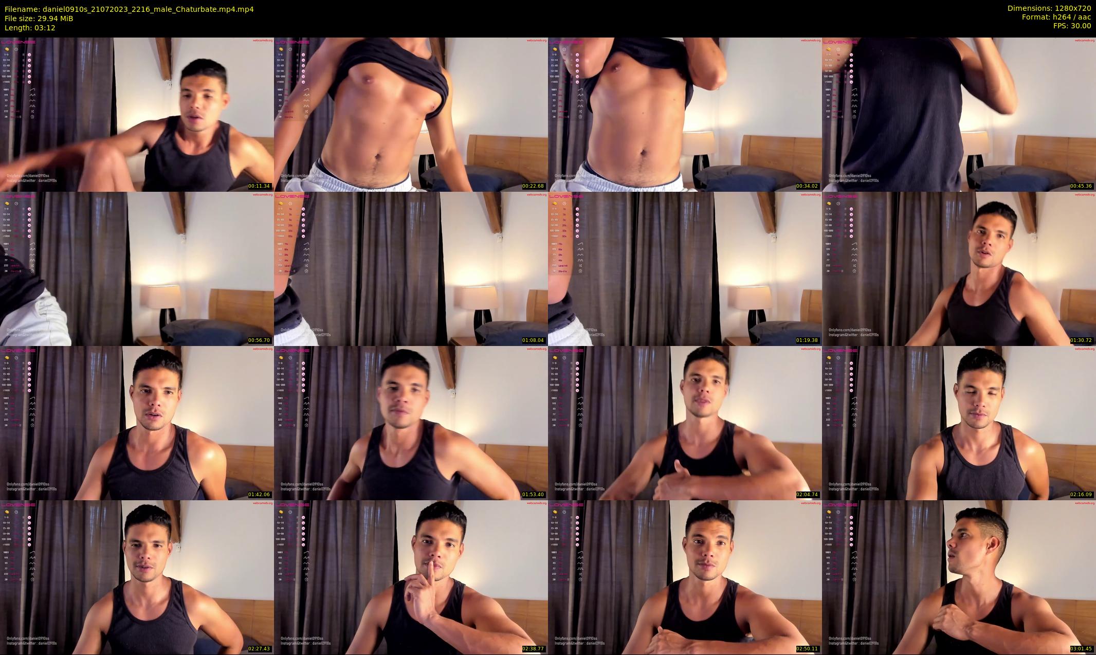 daniel0910s — 4 minute Chaturbate male cam show recording, 720p, Jul 21, 2023