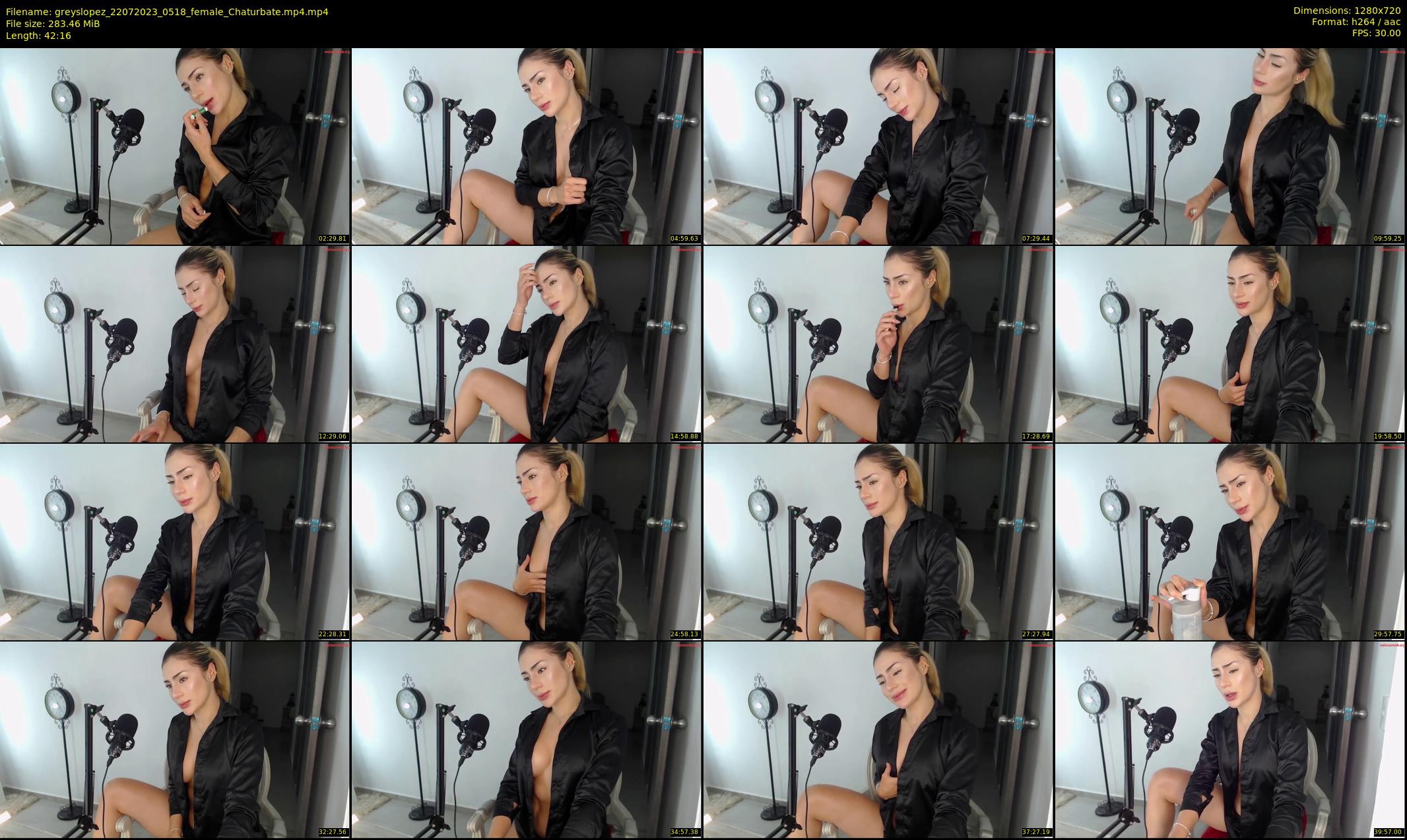 greyslopez — 43 minute Chaturbate female cam show recording, 720p, Jul 22, 2023