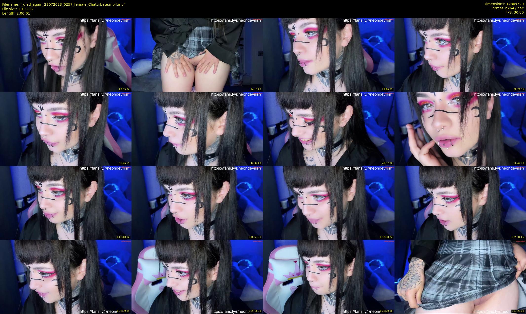 i_died_again — 121 minute Chaturbate female cam show recording, 720p, Jul 22, 2023