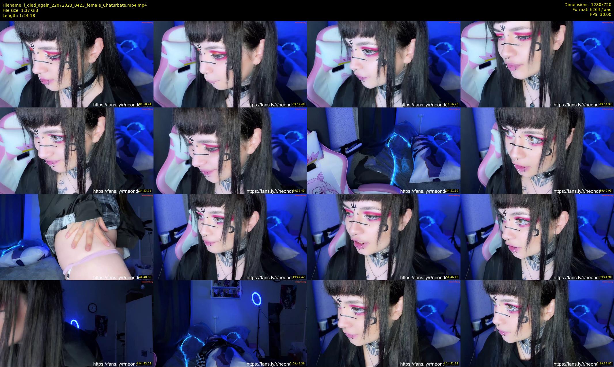 i_died_again — 85 minute Chaturbate female cam show recording, 720p, Jul 22, 2023