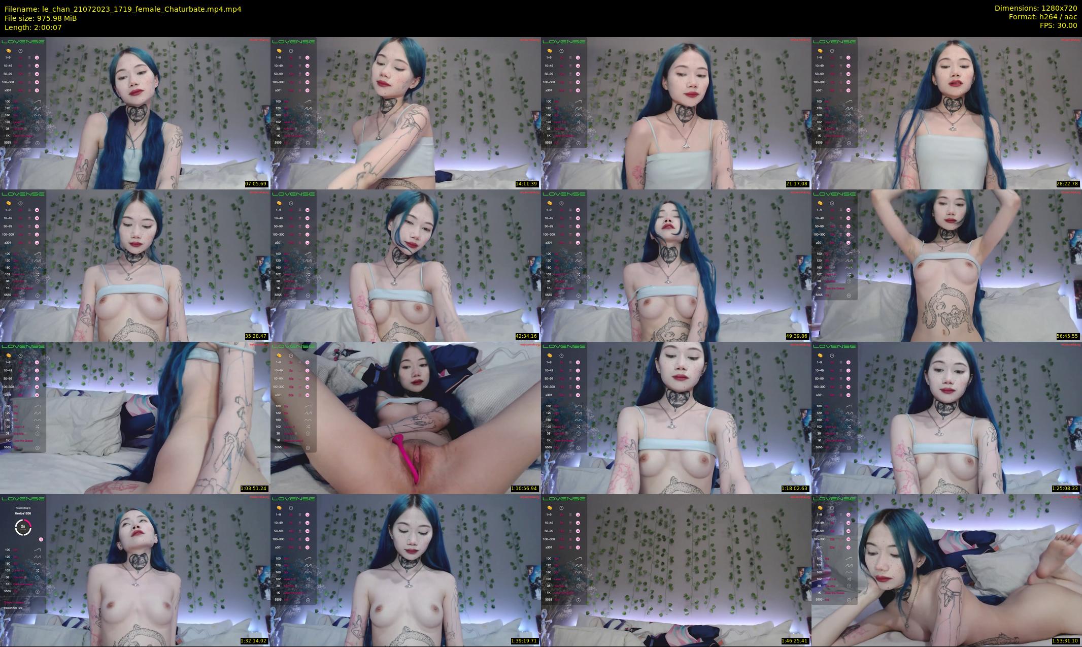 le_chan — 121 minute Chaturbate female cam show recording, 720p, Jul 21, 2023
