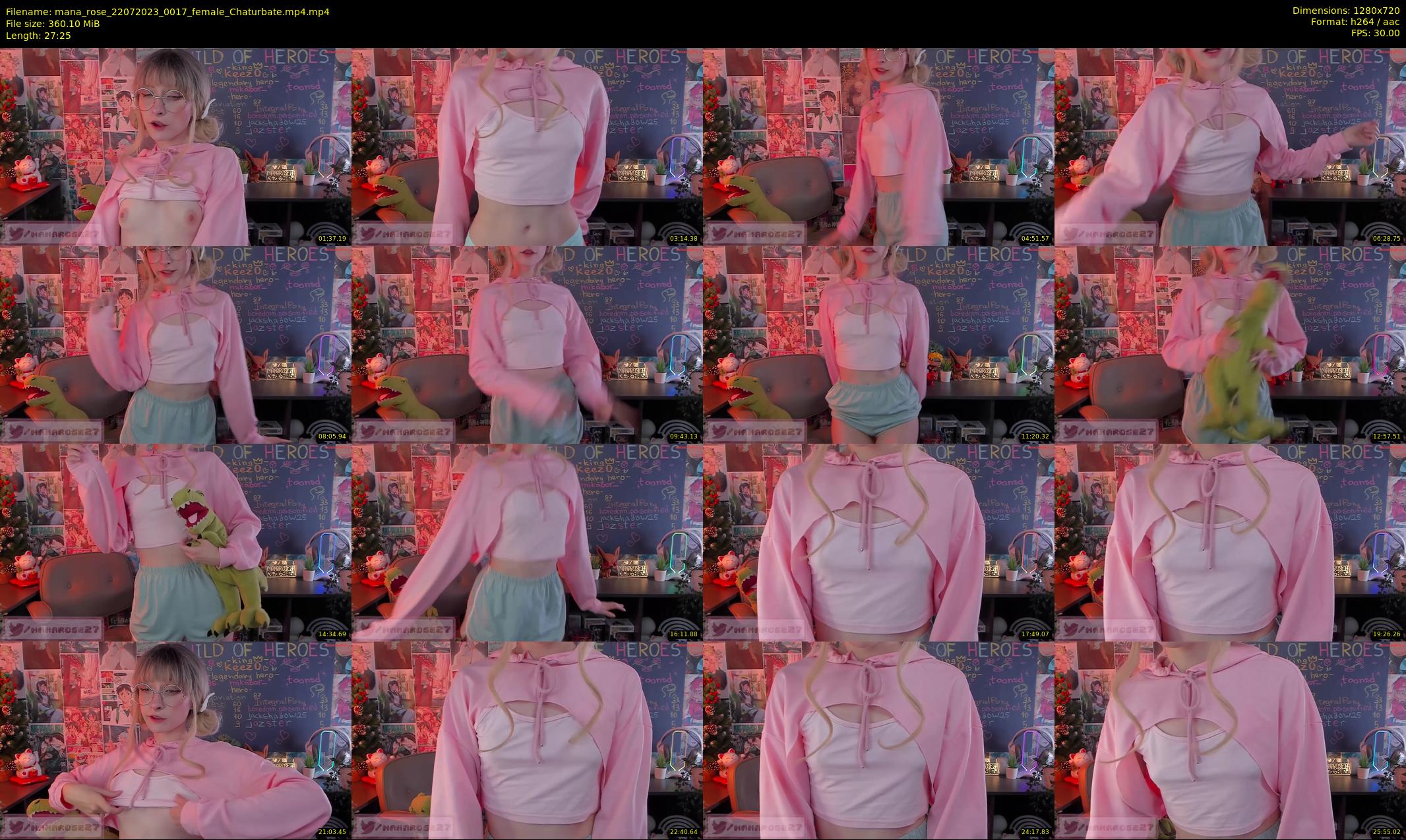 mana_rose — 28 minute Chaturbate female cam show recording, 720p, Jul 22, 2023